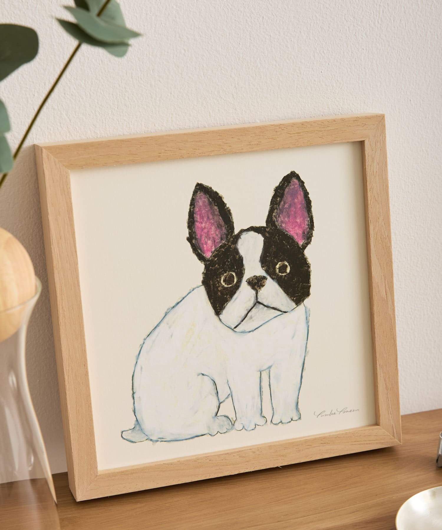 『WEB限定』a good view　フレンチブルドッグ 20×20 ナチュラル -