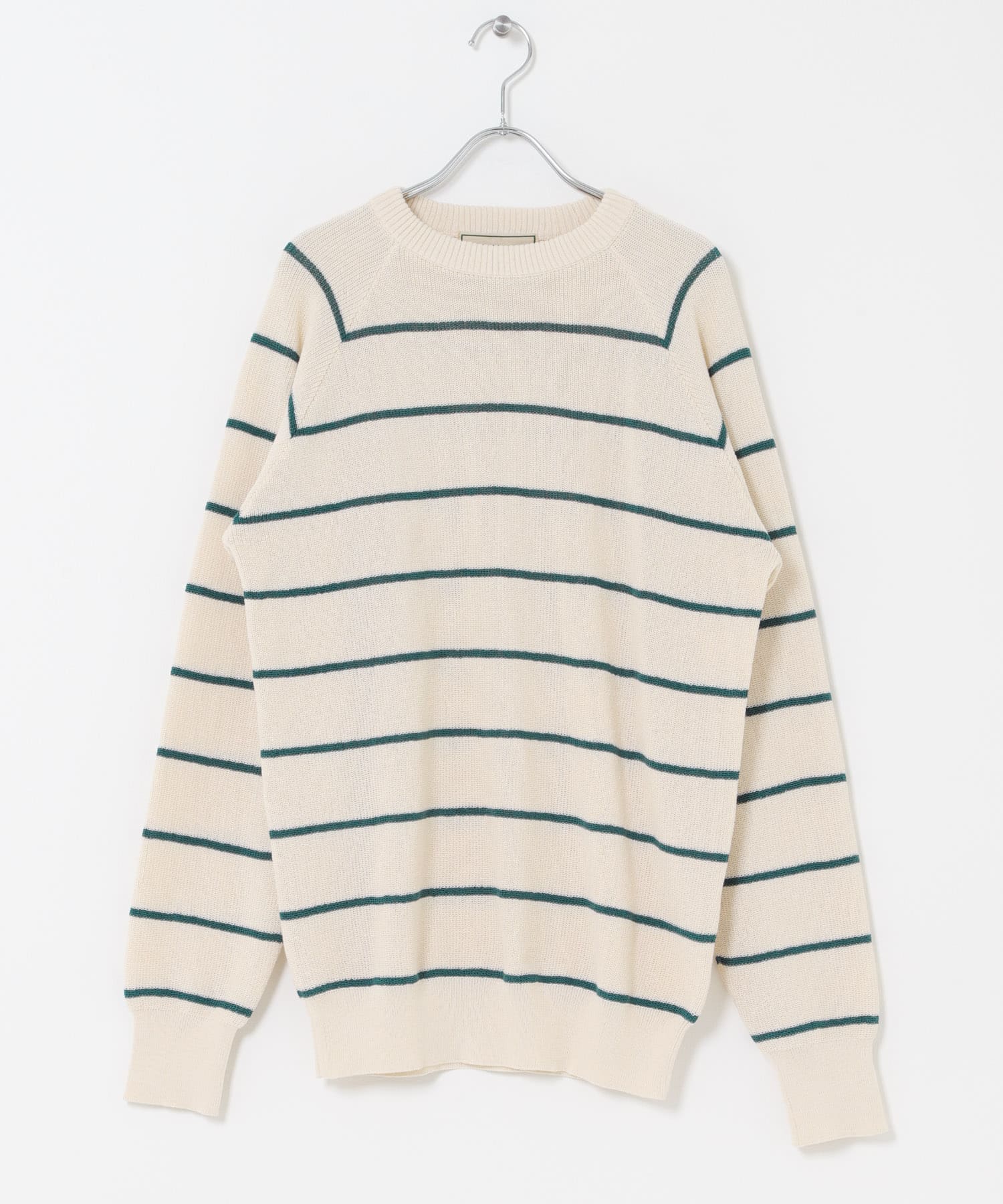 L.L.Bean JAPAN EDITION　SWANS ISLAND SWEATER ECRU/GRN M