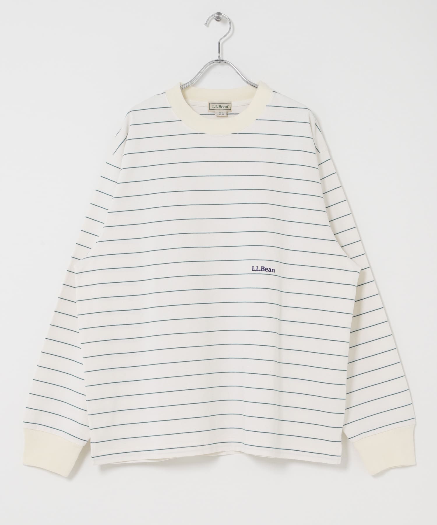 L.L.Bean JAPAN EDITION　UNION LONG SLEEVE STRIPE T-SHIRTS OFF/GRN M