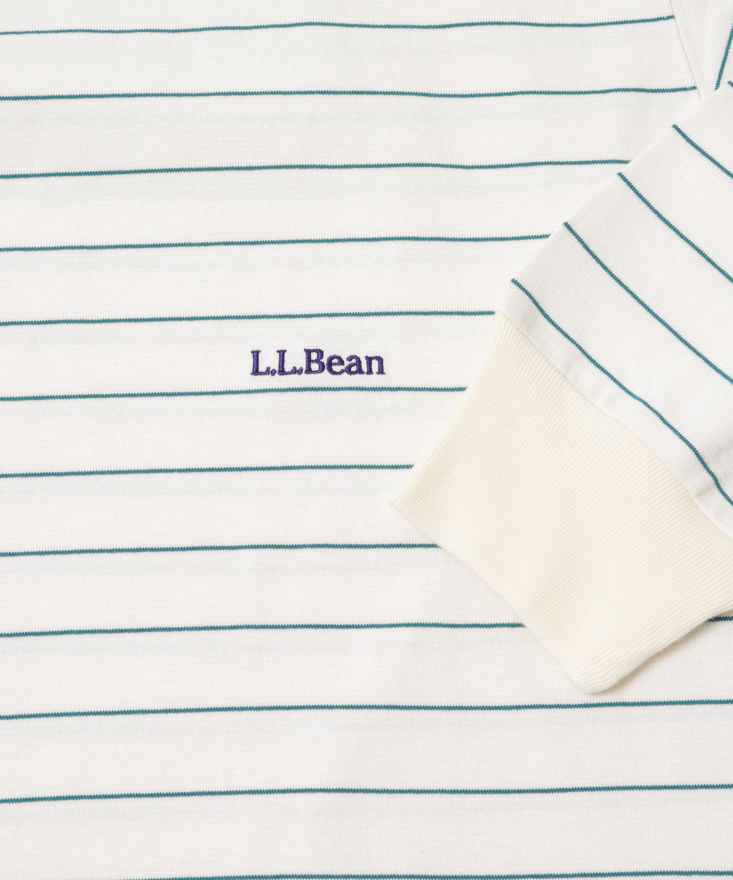 L.L.Bean JAPAN EDITION　UNION LONG SLEEVE STRIPE T-SHIRTS OFF/GRN M