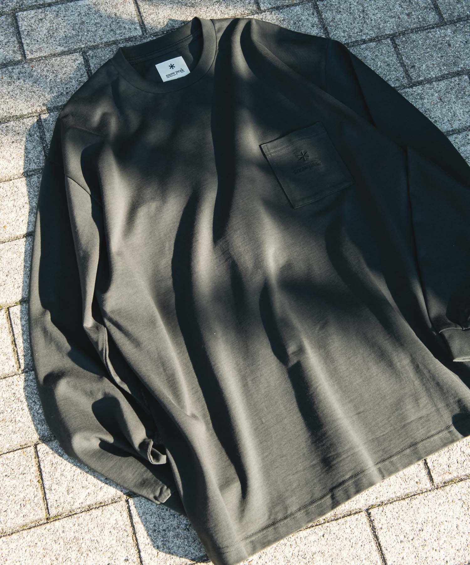 『別注』Snow Peak Apparel×DOORS　POCKET LOGO LONG-SLEEVE T-SHIRTS CHARCOAL M