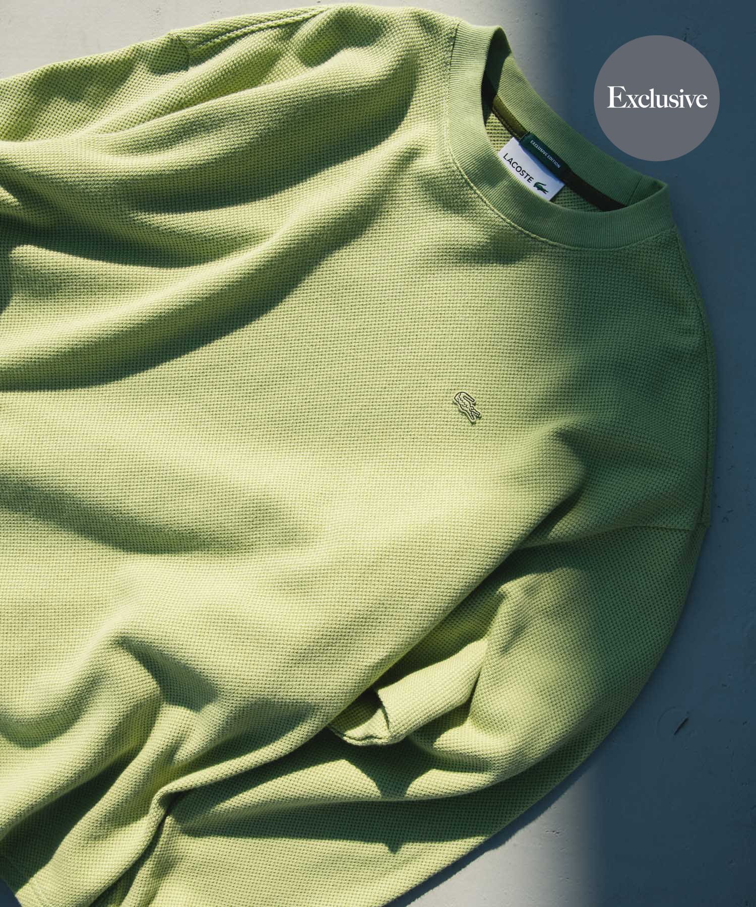 『別注』LACOSTE×DOORS　THICK PIQUE ROUND LONG-SLEEVE BIRCH 3