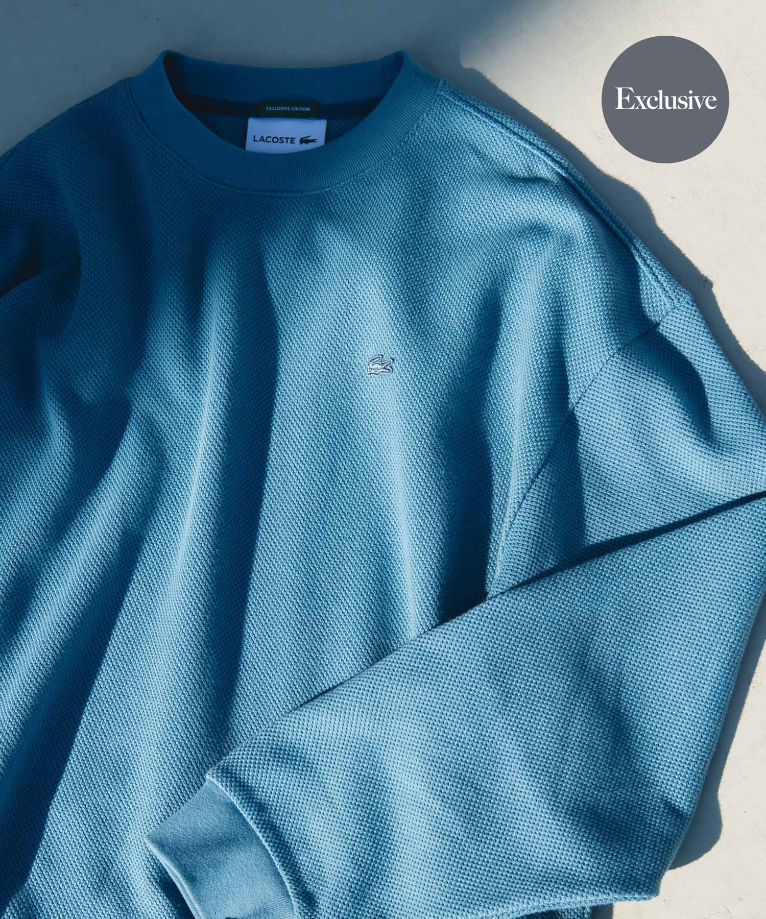 『別注』LACOSTE×DOORS　THICK PIQUE ROUND LONG-SLEEVE ABYSS BLUE 3