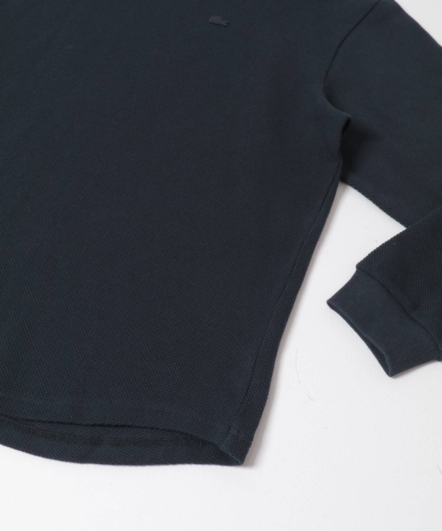 『別注』LACOSTE×DOORS　THICK PIQUE ROUND LONG-SLEEVE BLACK BIRD 3