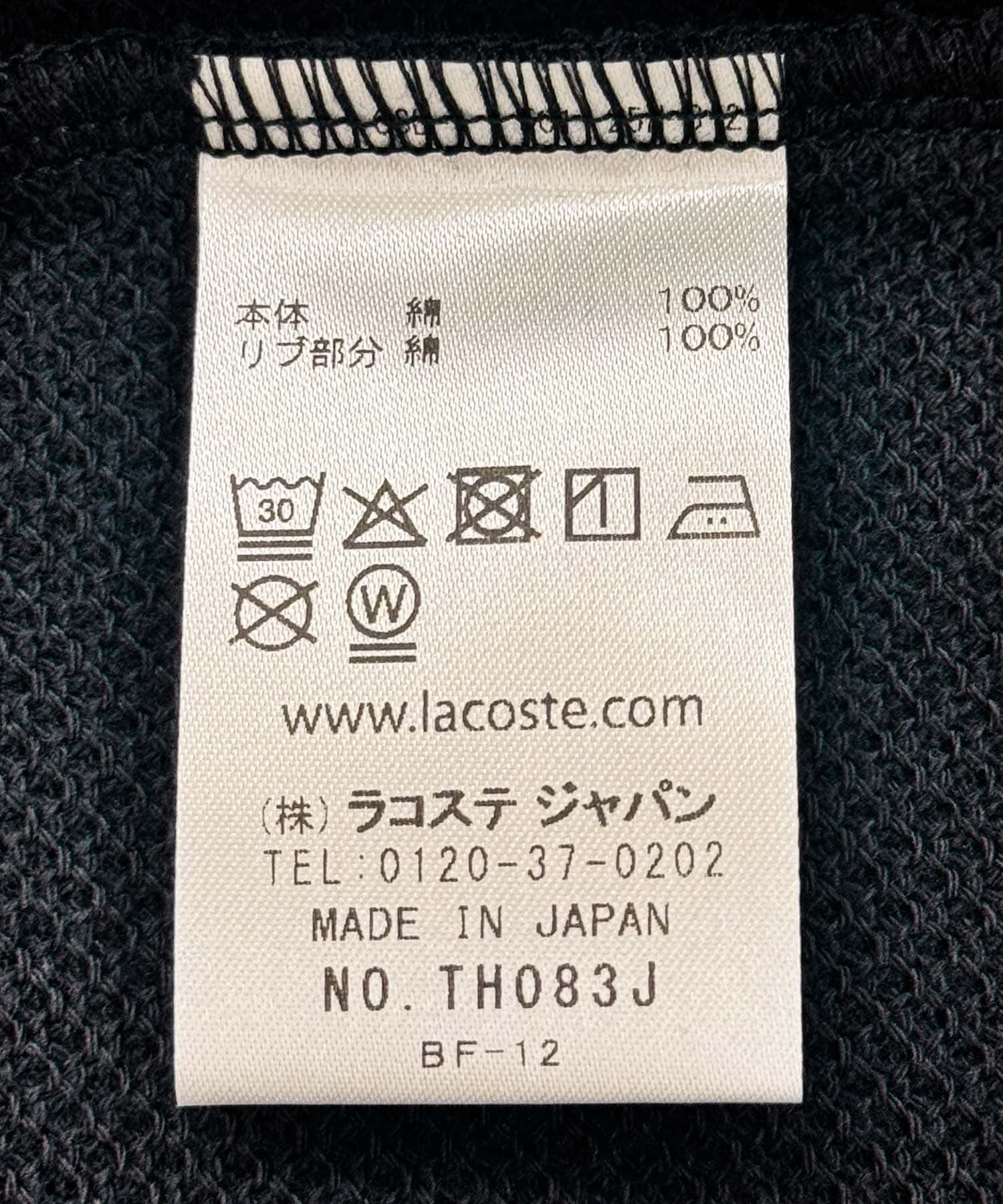 『別注』LACOSTE×DOORS　THICK PIQUE ROUND LONG-SLEEVE BLACK BIRD 3