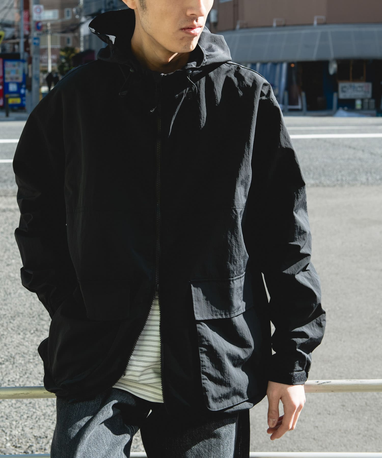  Peak×doors ナイロンパーカー 別注』Snow Peak Apparel×DOORS NYLON WASHER PARKA(M GREIGE