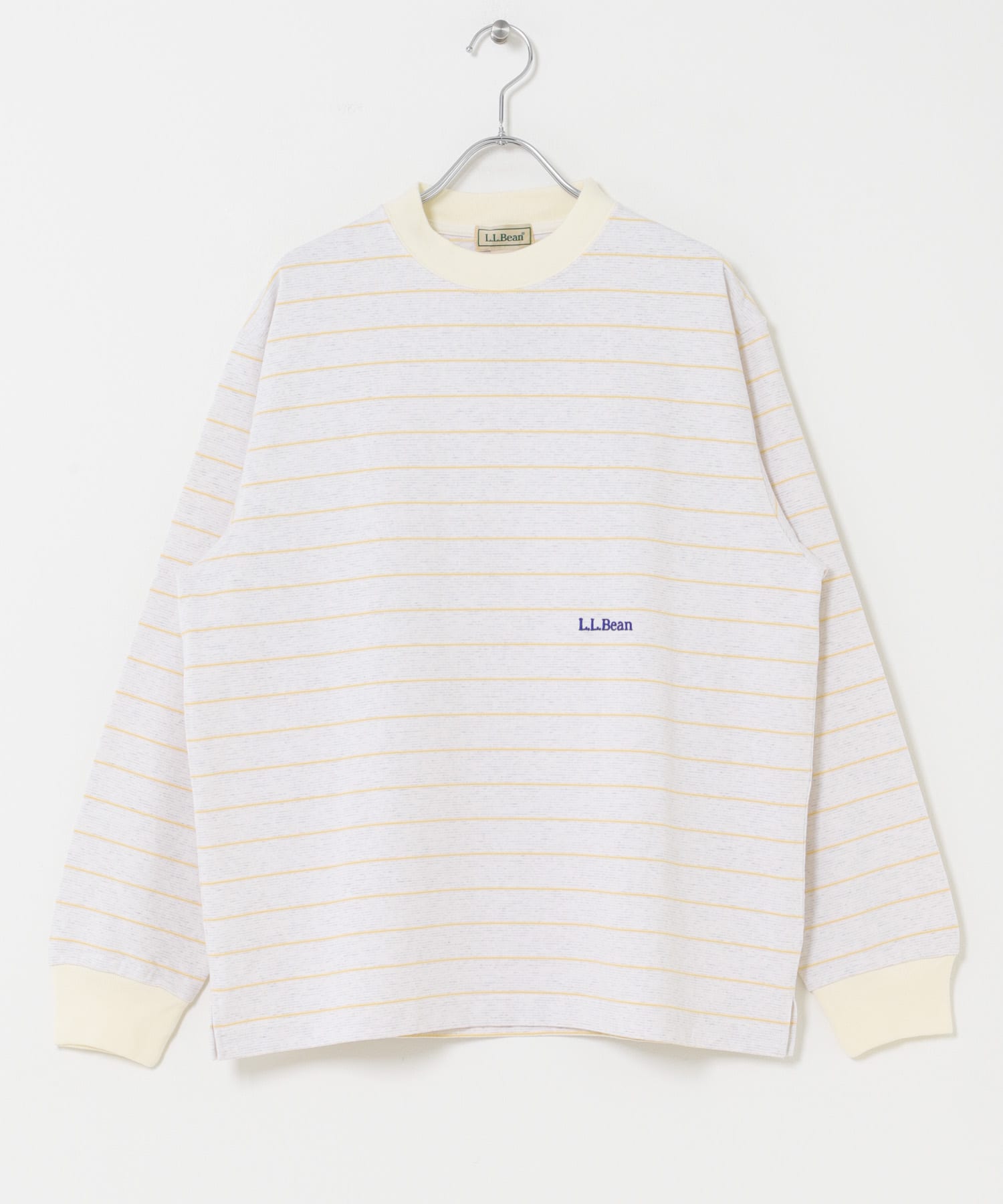 L.L.Bean JAPAN EDITION LONGSLEEVESTRIPEDT-SHIRTS BIRCH/YEL M
