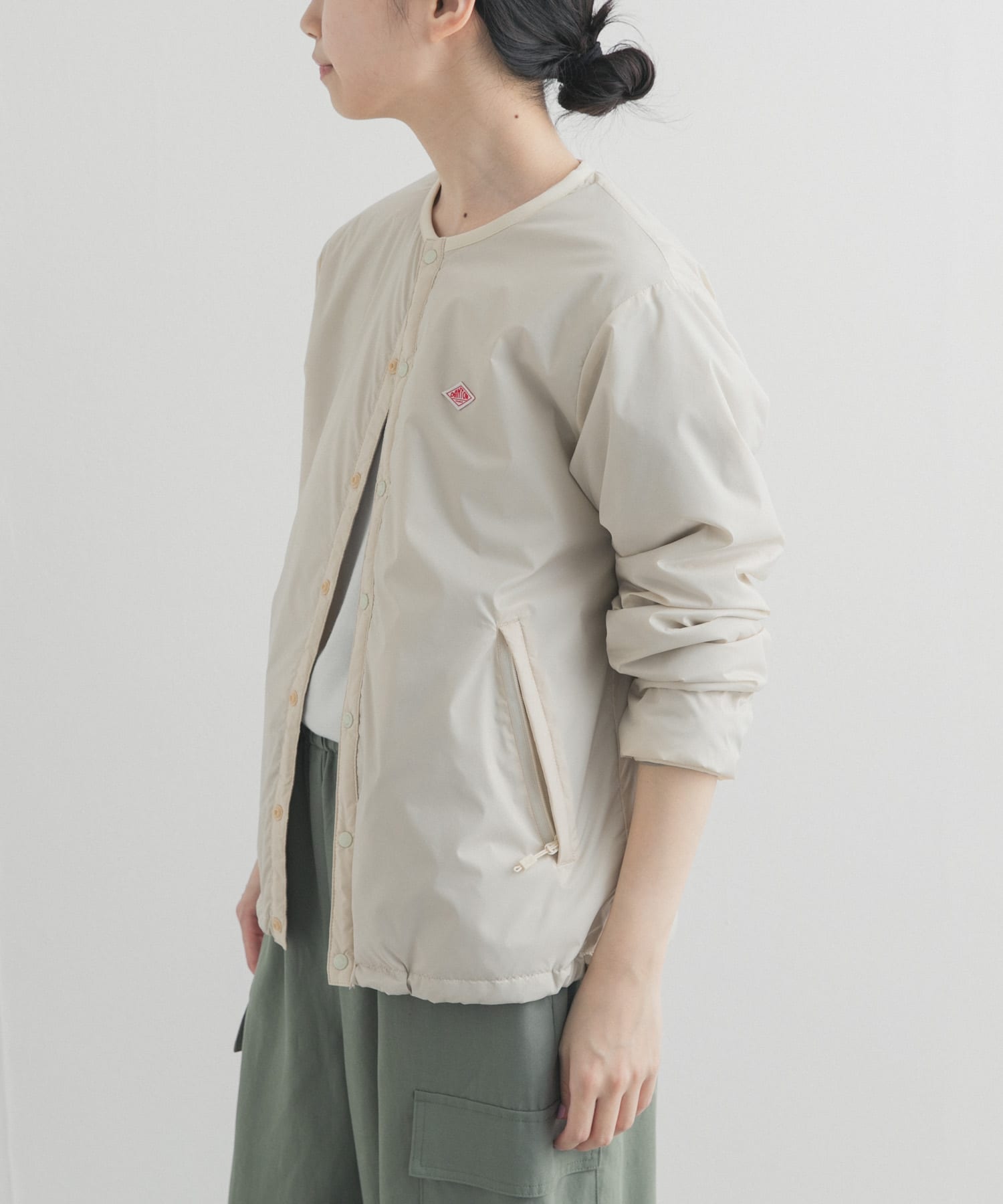DANTON INSULATIONCOLLARLESS JACKET(M IVORY): アウター｜URBAN