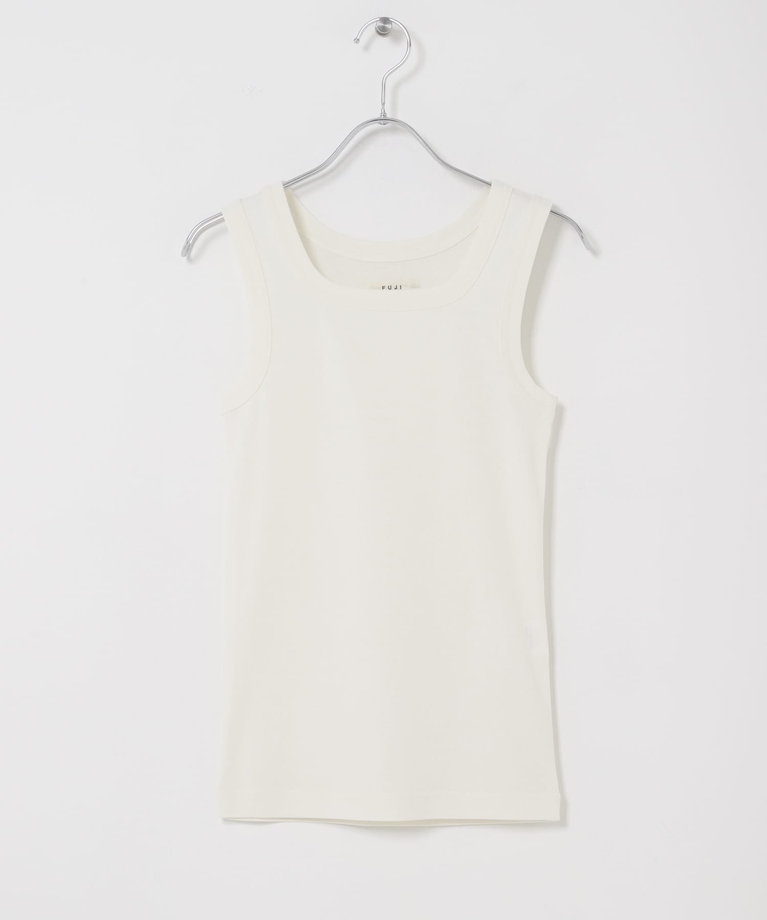 FUJI　COTTON SQUARE TANK TOP OFF WHITE 2