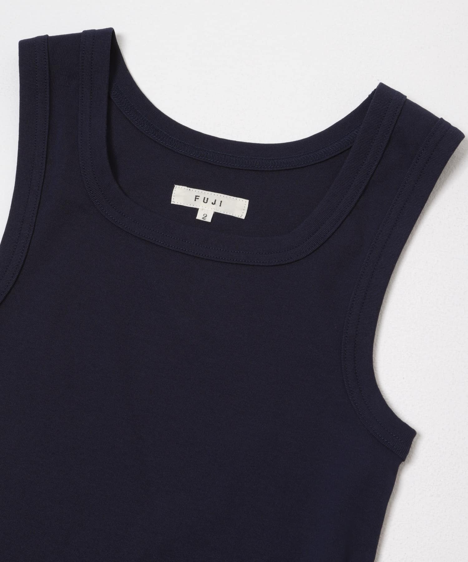 FUJI　COTTON SQUARE TANK TOP NAVY 2
