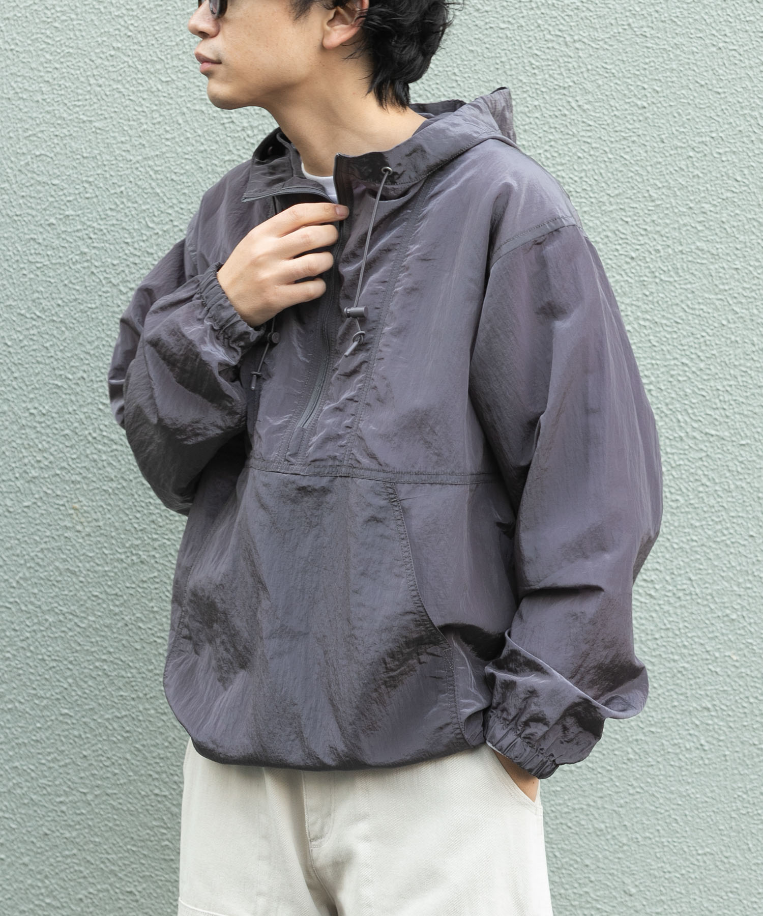 FORK&SPOON　シアーアノラックパーカー