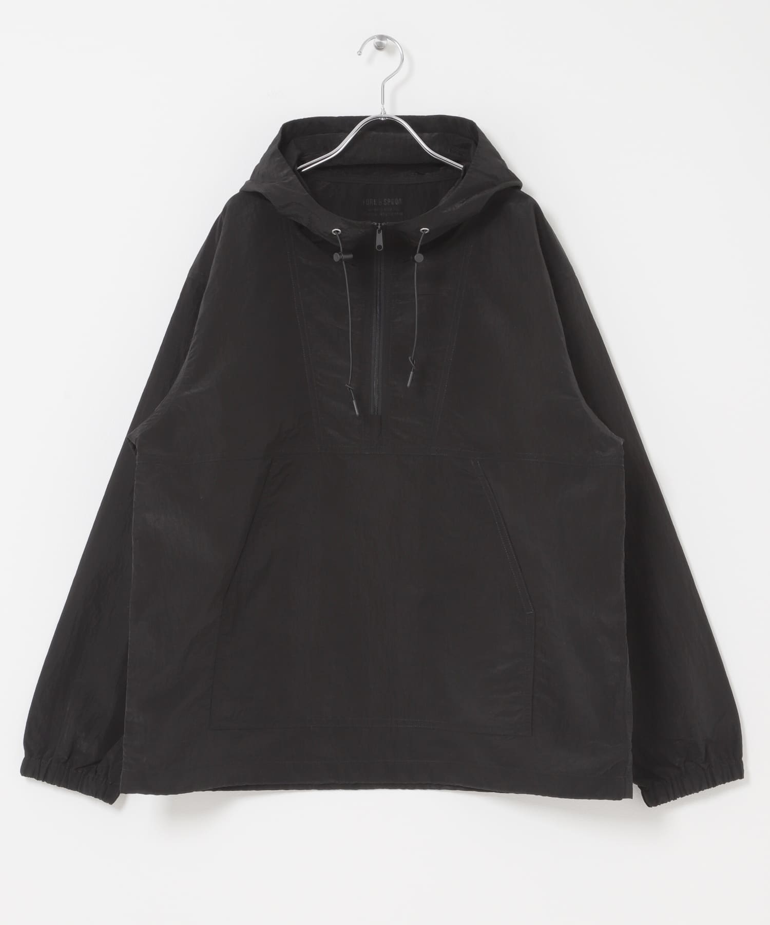 FORK&SPOON　シアーアノラックパーカー BLACK 4
