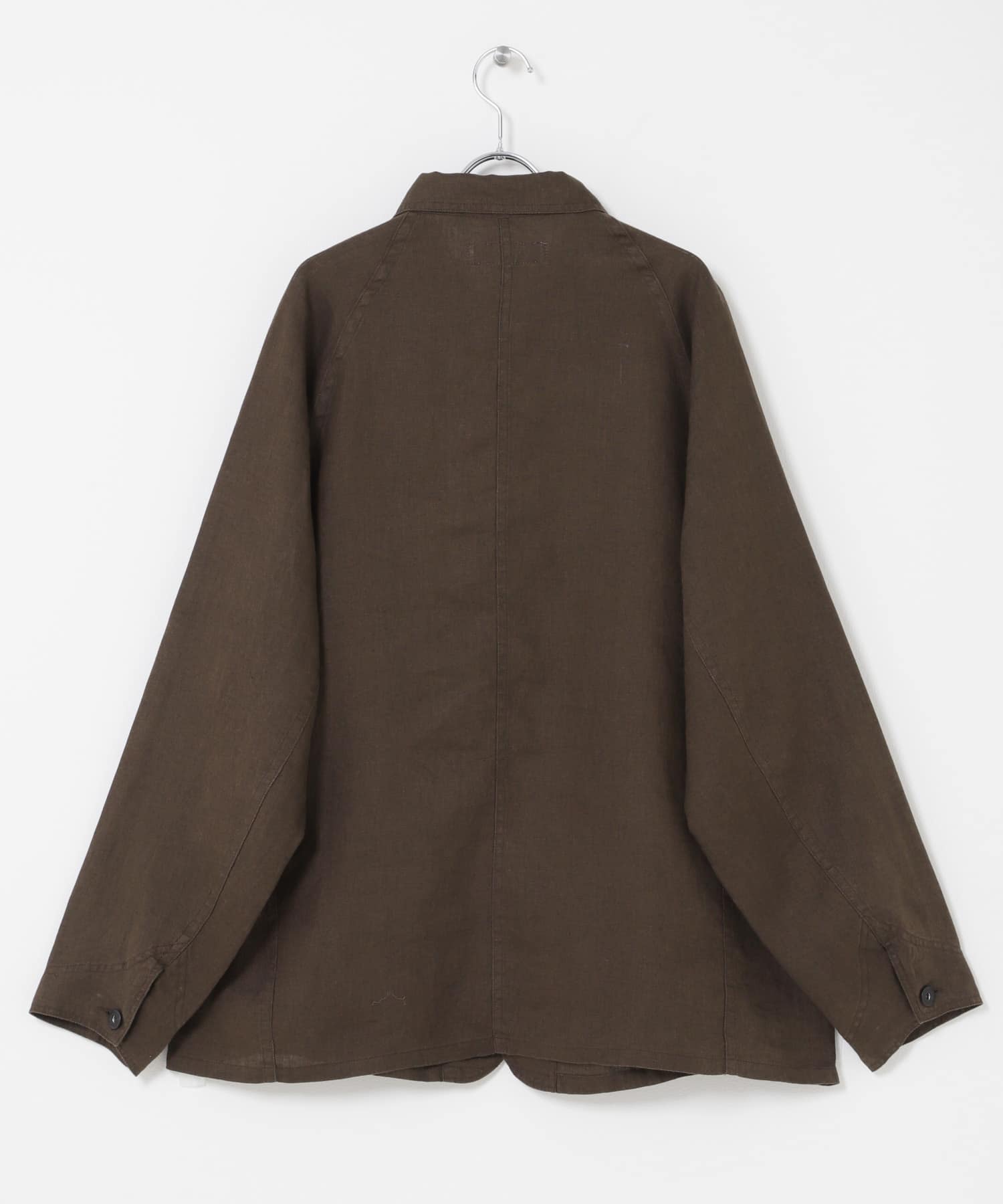 FORK&SPOON　リネンカバーオールシャツジャケット BROWN 4
