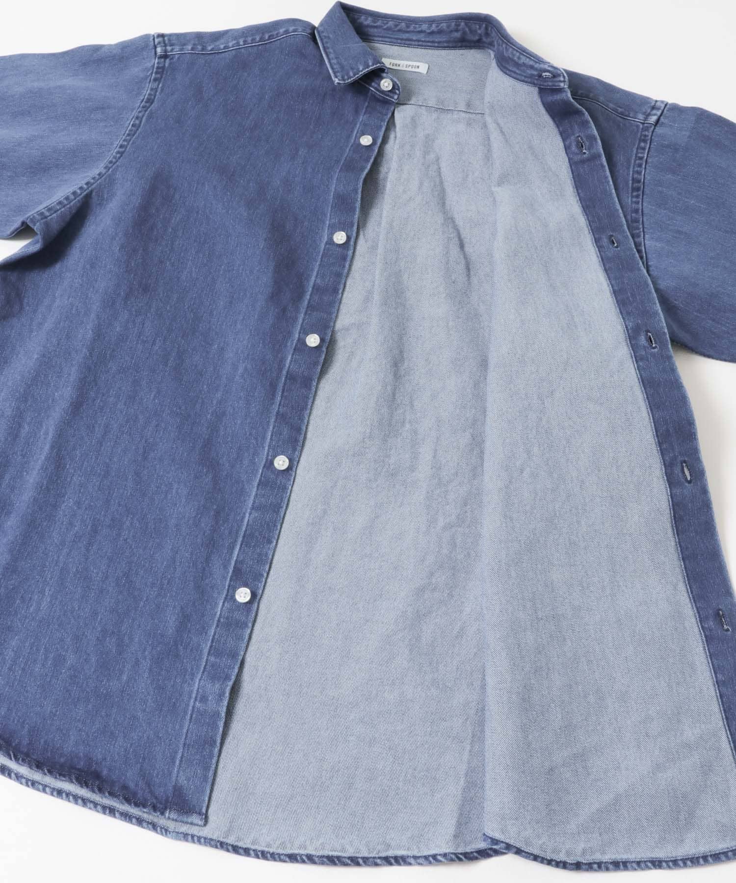 FORK&SPOON　ペーパーデニムシャツ BLUE 4