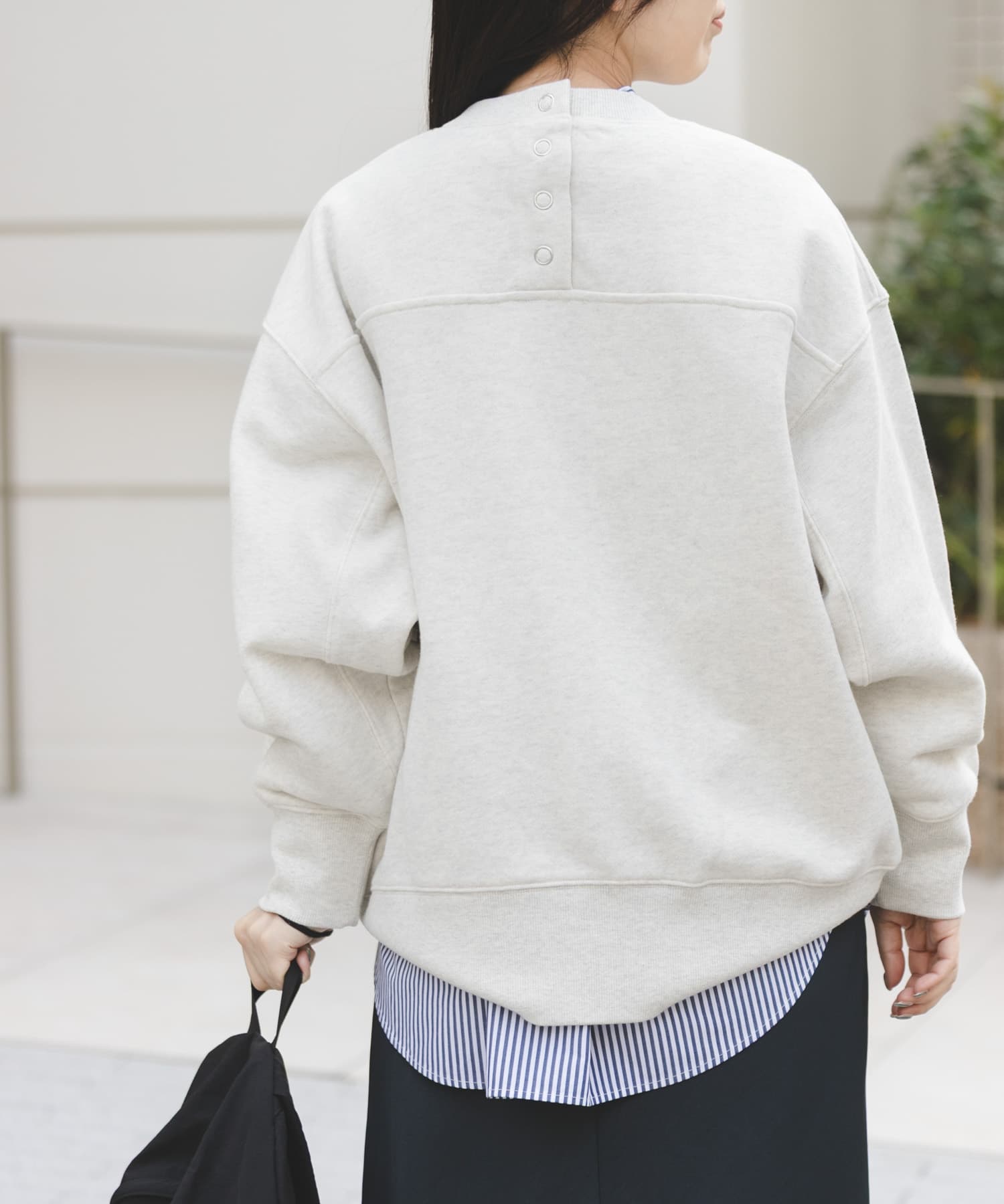 FORK&SPOON　バックボタンスウェット