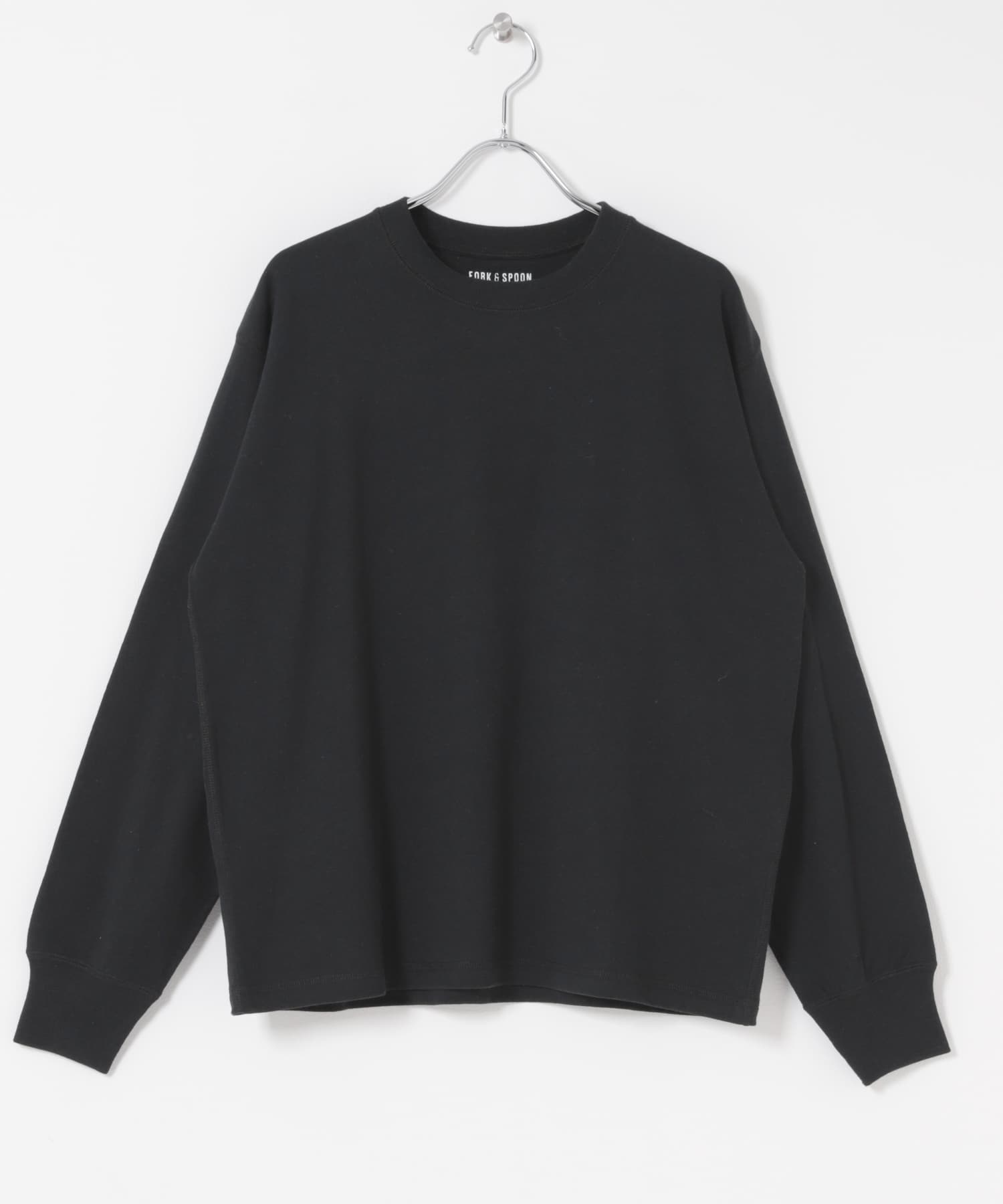 FORK&SPOON　リサイクルコットンロングスリーブTシャツ BLACK 1