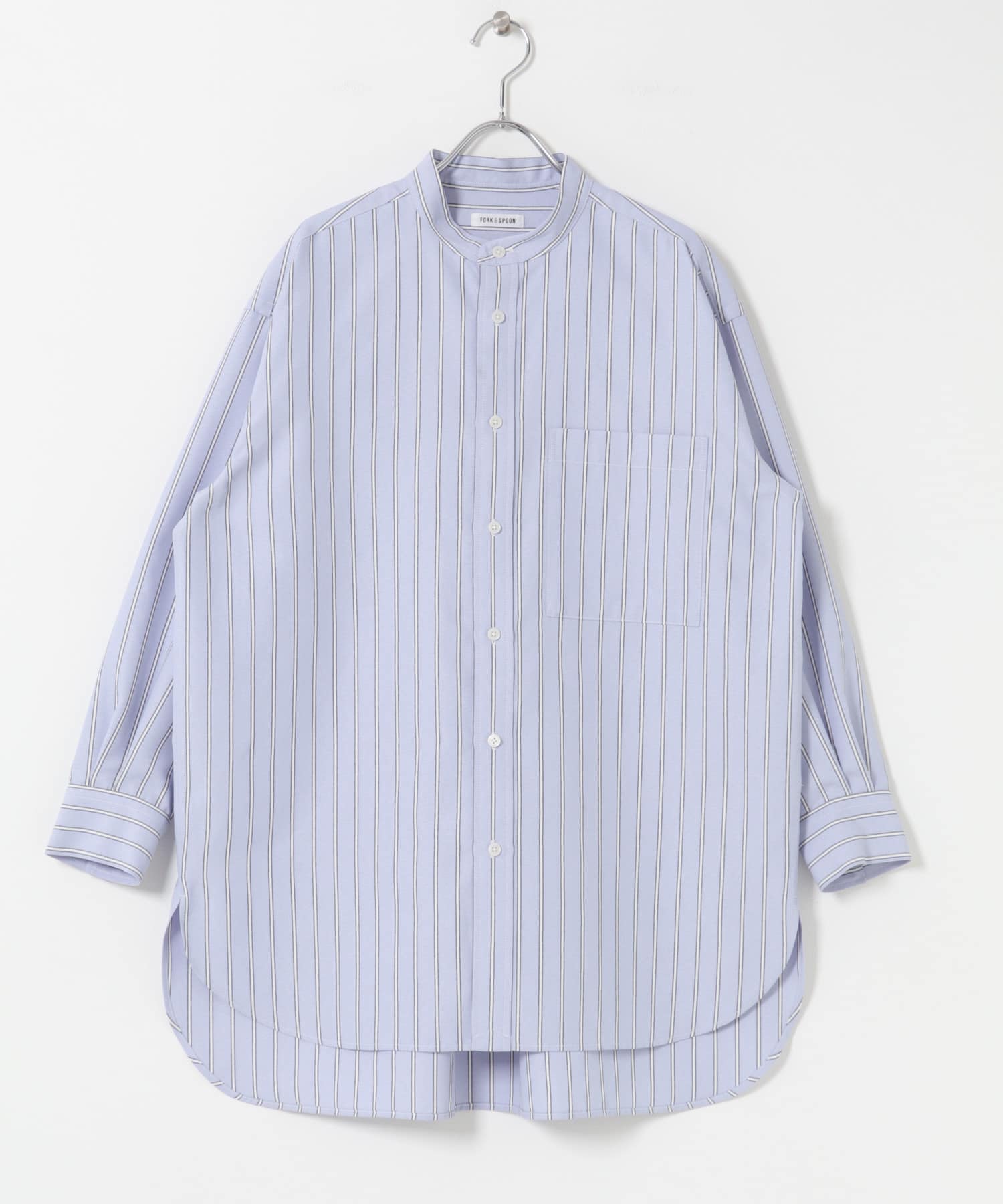 FORK&SPOON　PEオックスロングシャツ SAXBLUE 1
