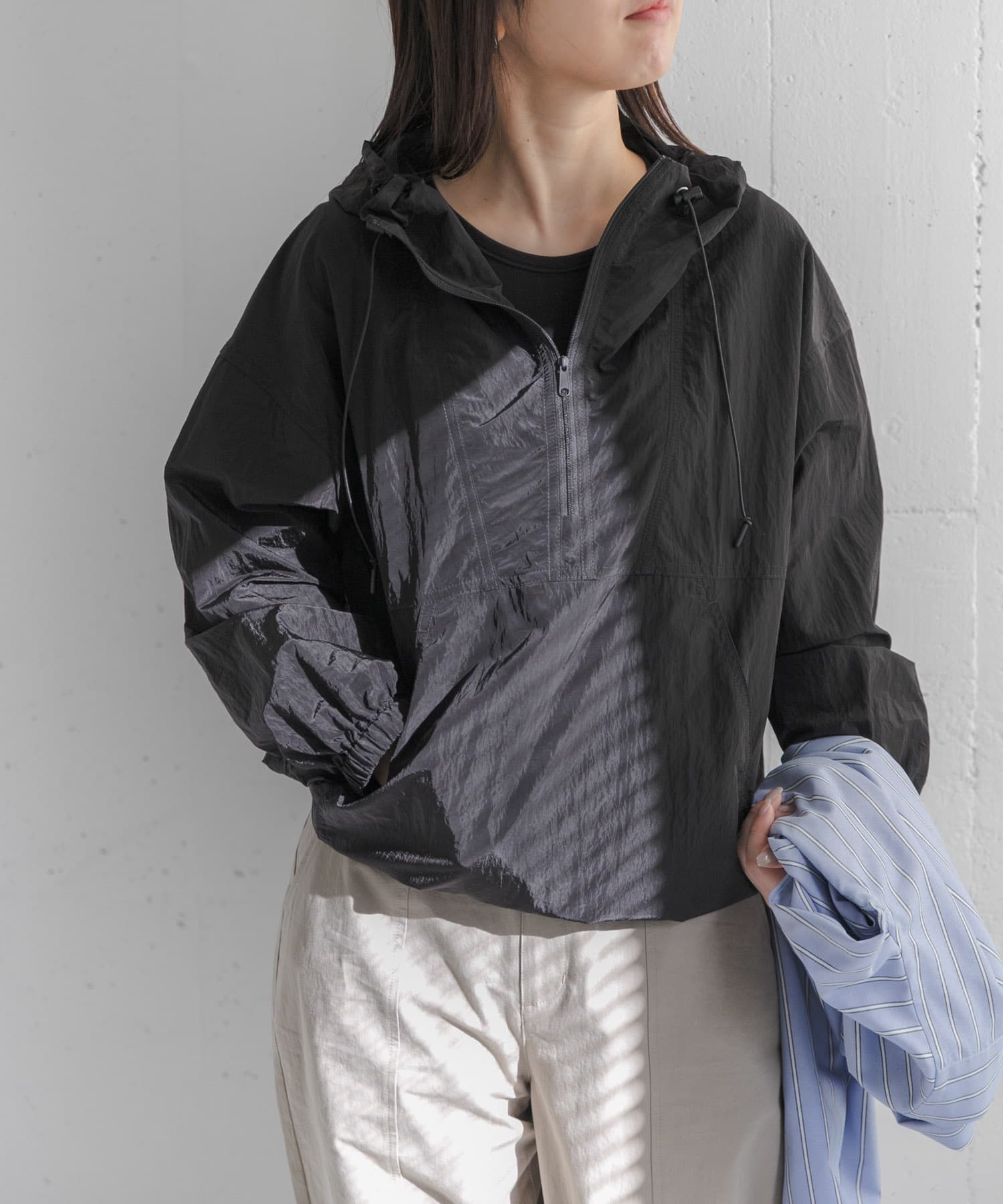 FORK&SPOON　シアーアノラックパーカー