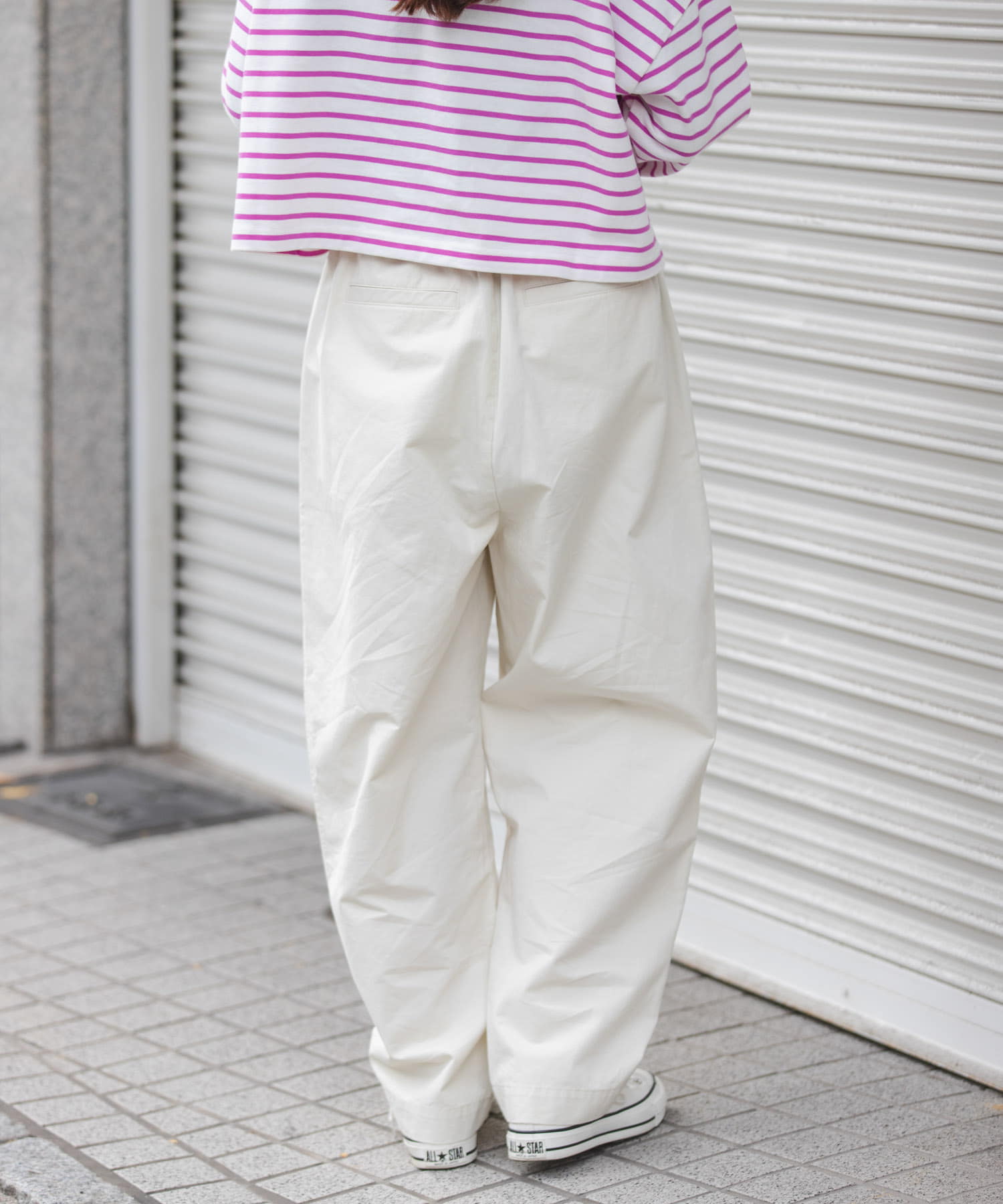 FORK&SPOON　コットンツイルカーブパンツ IVORY 2