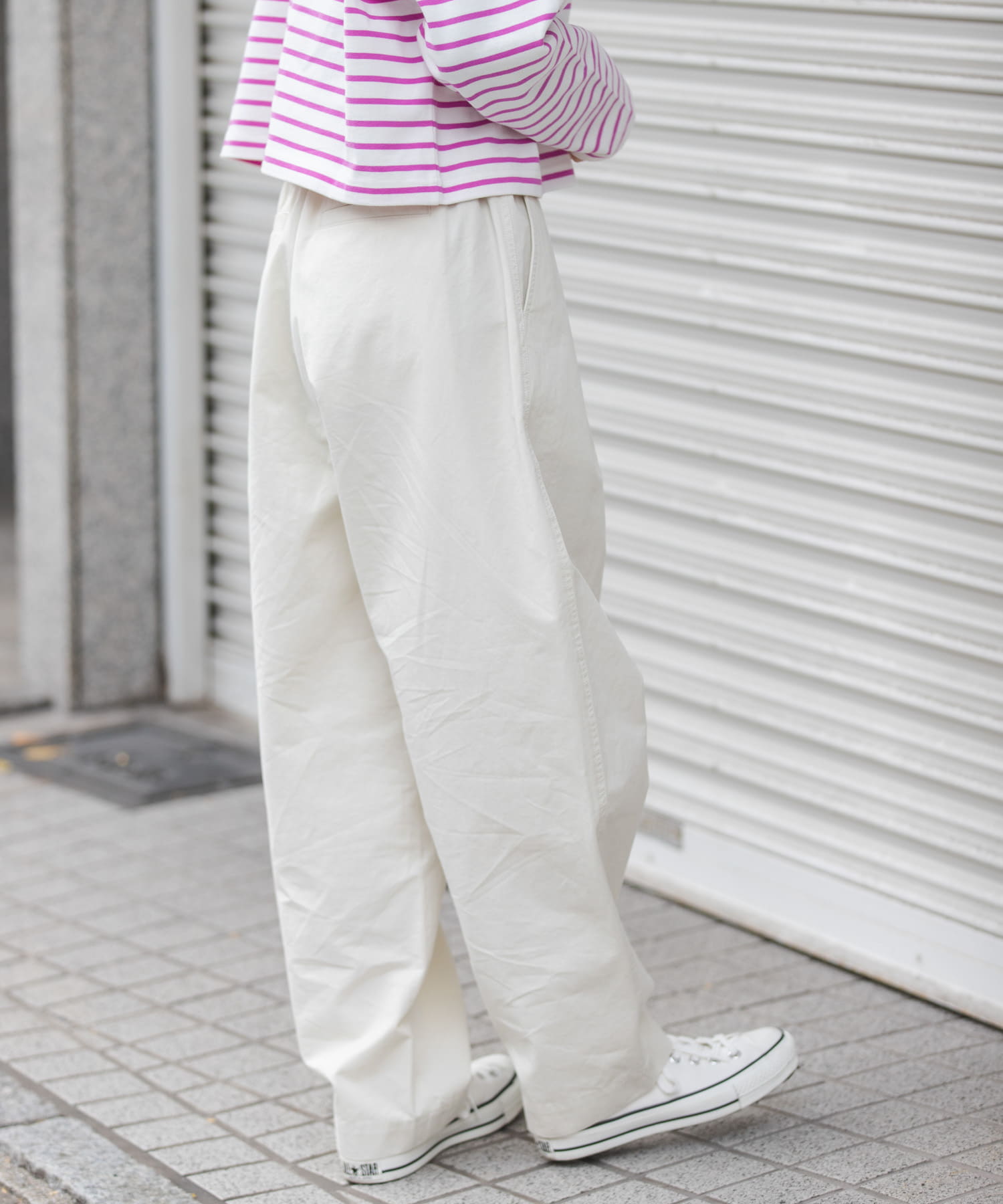 FORK&SPOON　コットンツイルカーブパンツ IVORY 2