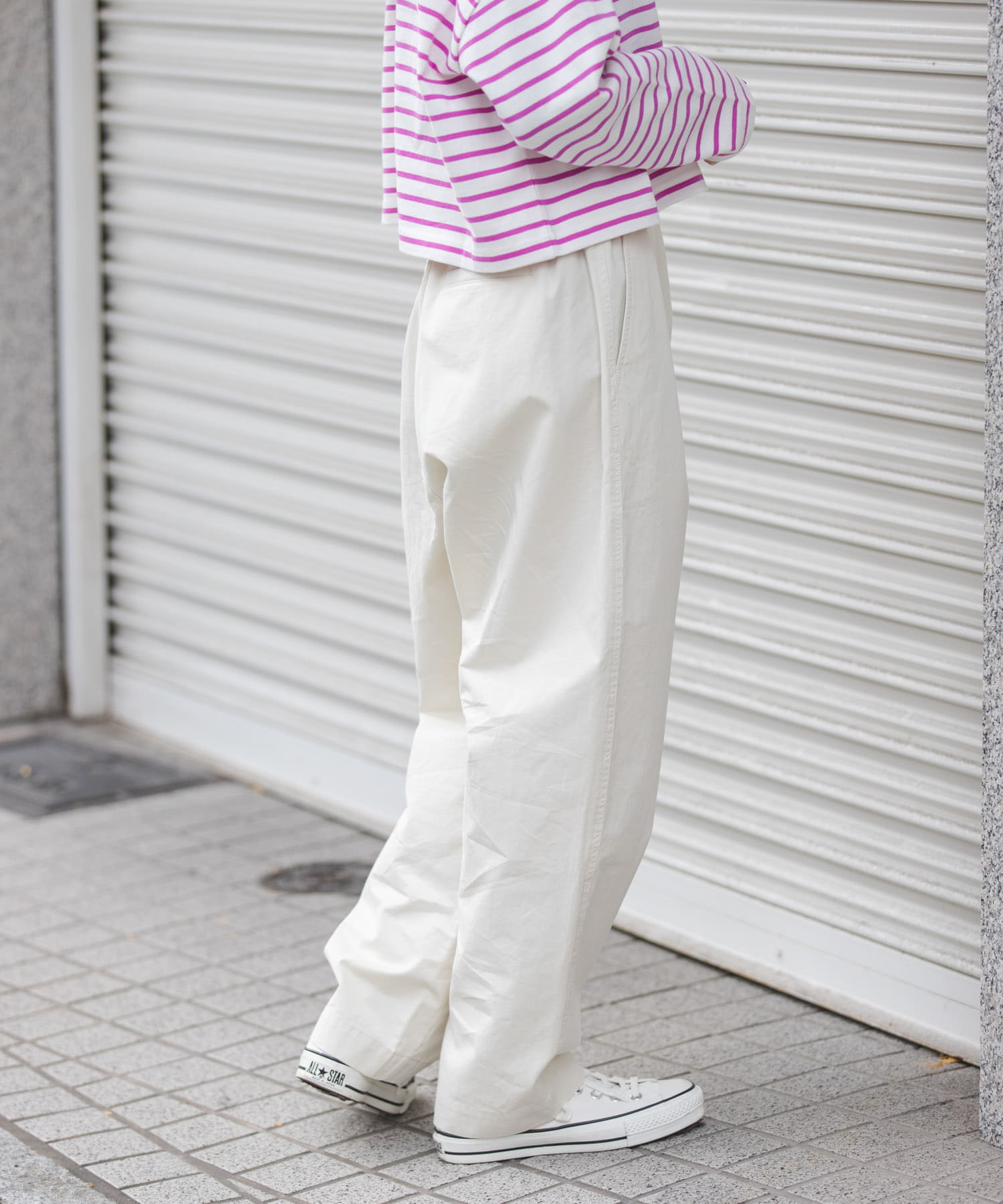 FORK&SPOON　コットンツイルカーブパンツ IVORY 2