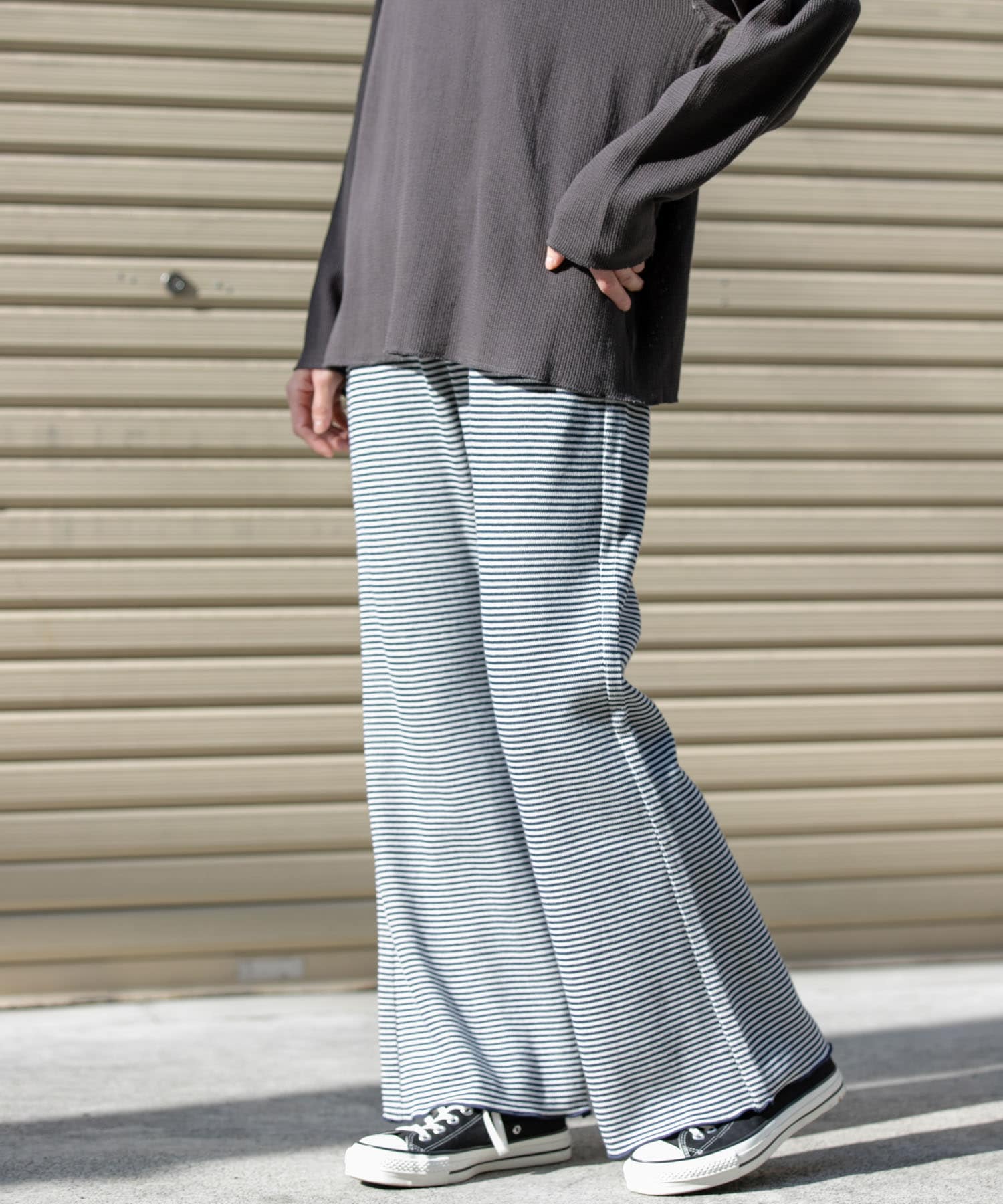 FORK&SPOON　カットフレアパンツ