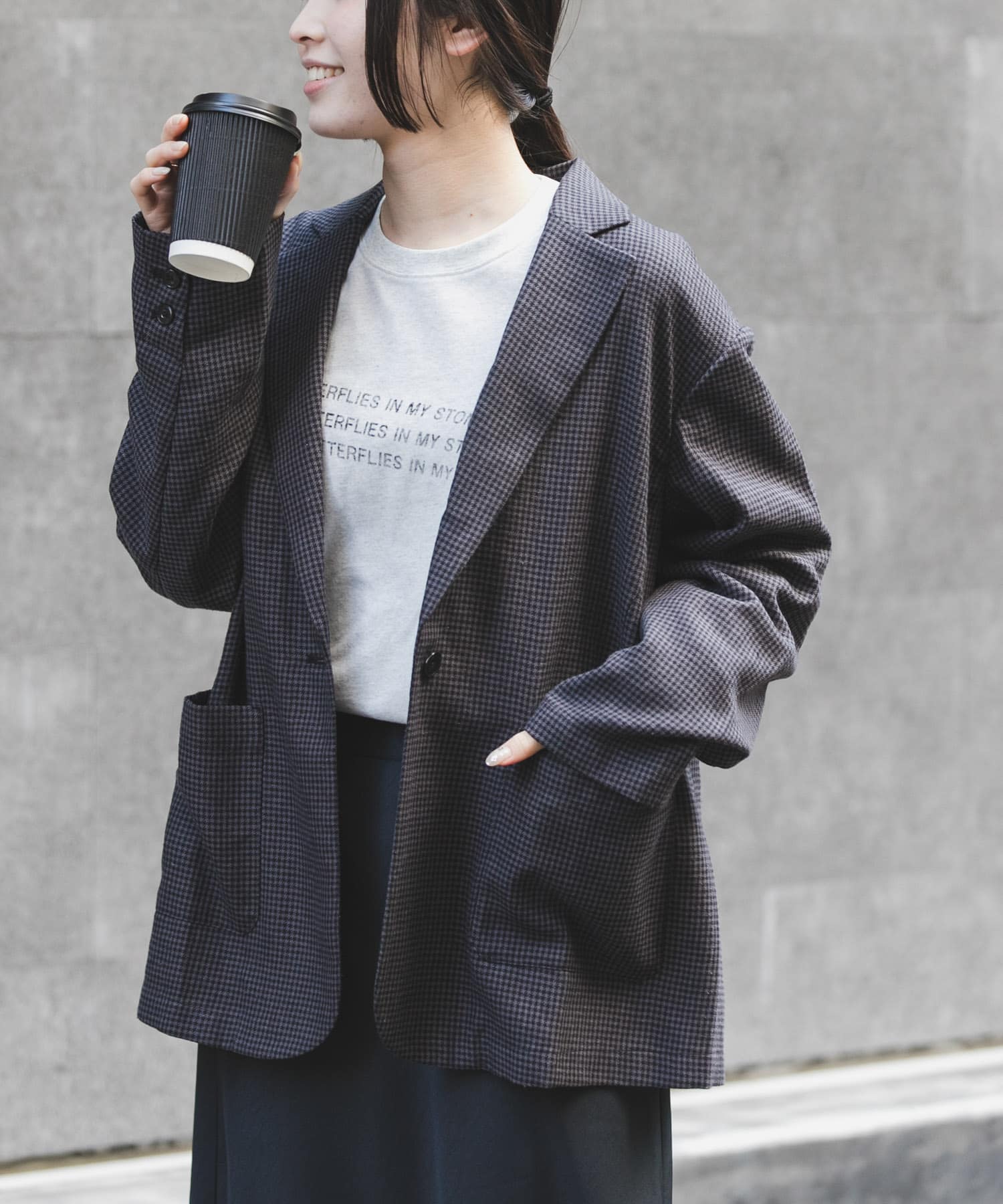 FORK&SPOON　ヘンプブレンドテーラードジャケット