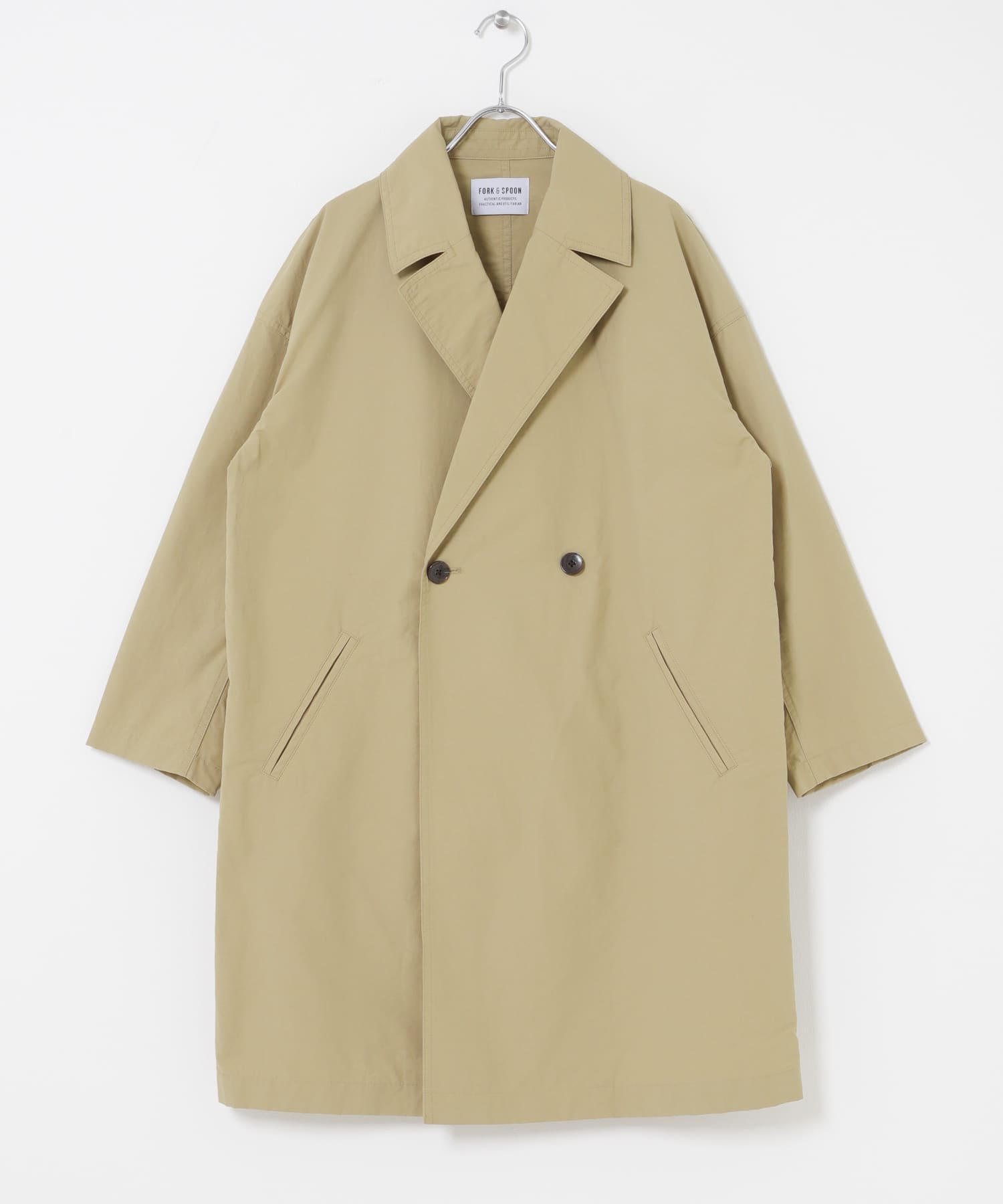 FORK&SPOON　オーバーライトミドルコート BEIGE 1