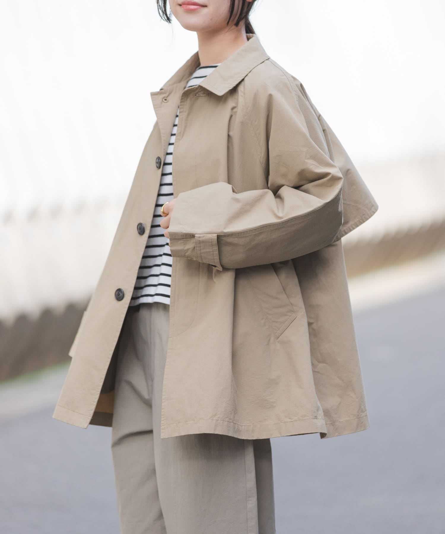 FORK&SPOON　ステンカラーテントコート