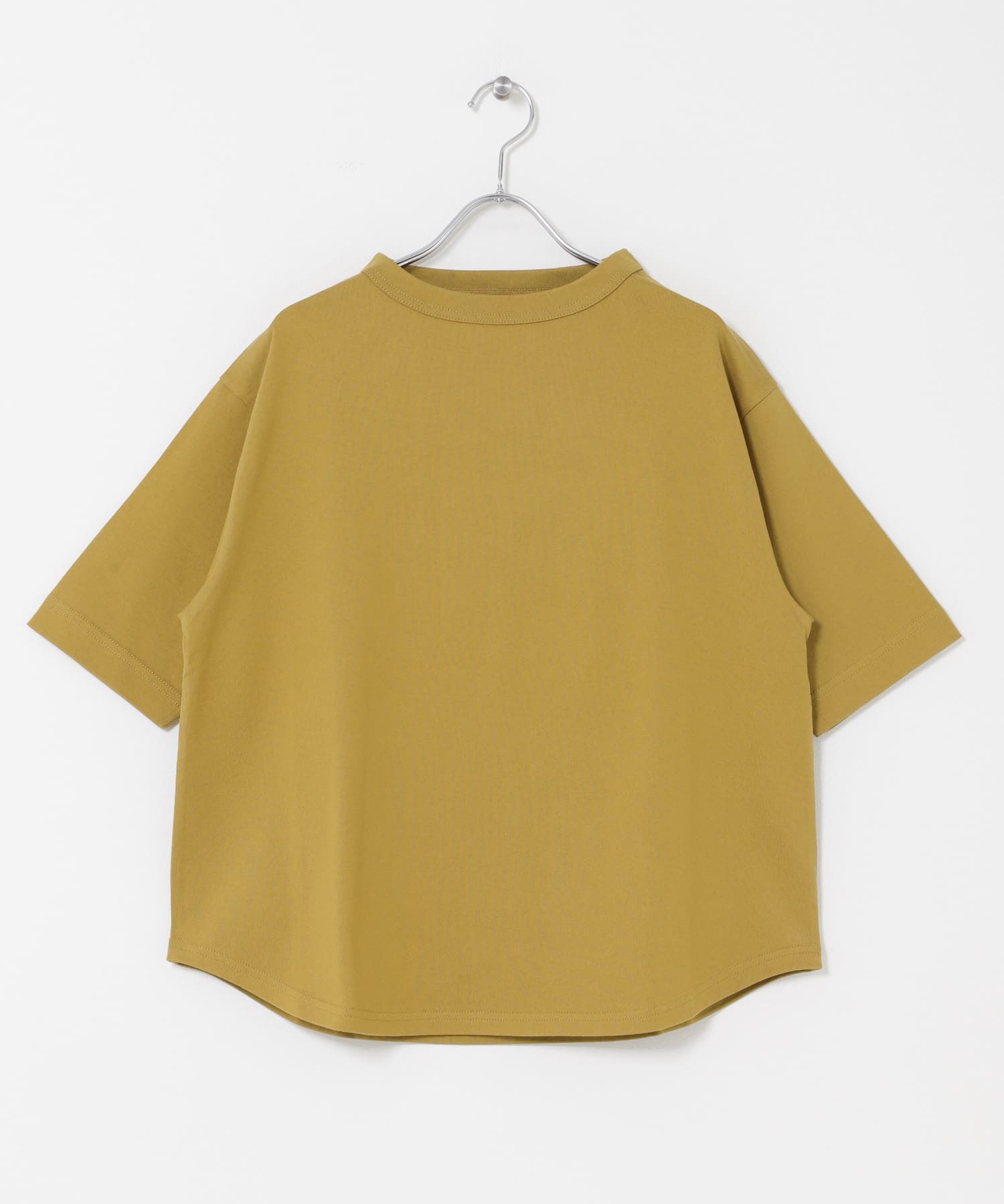 FORK&SPOON　ボトルネックショートスリーブTシャツ CAMEL 1