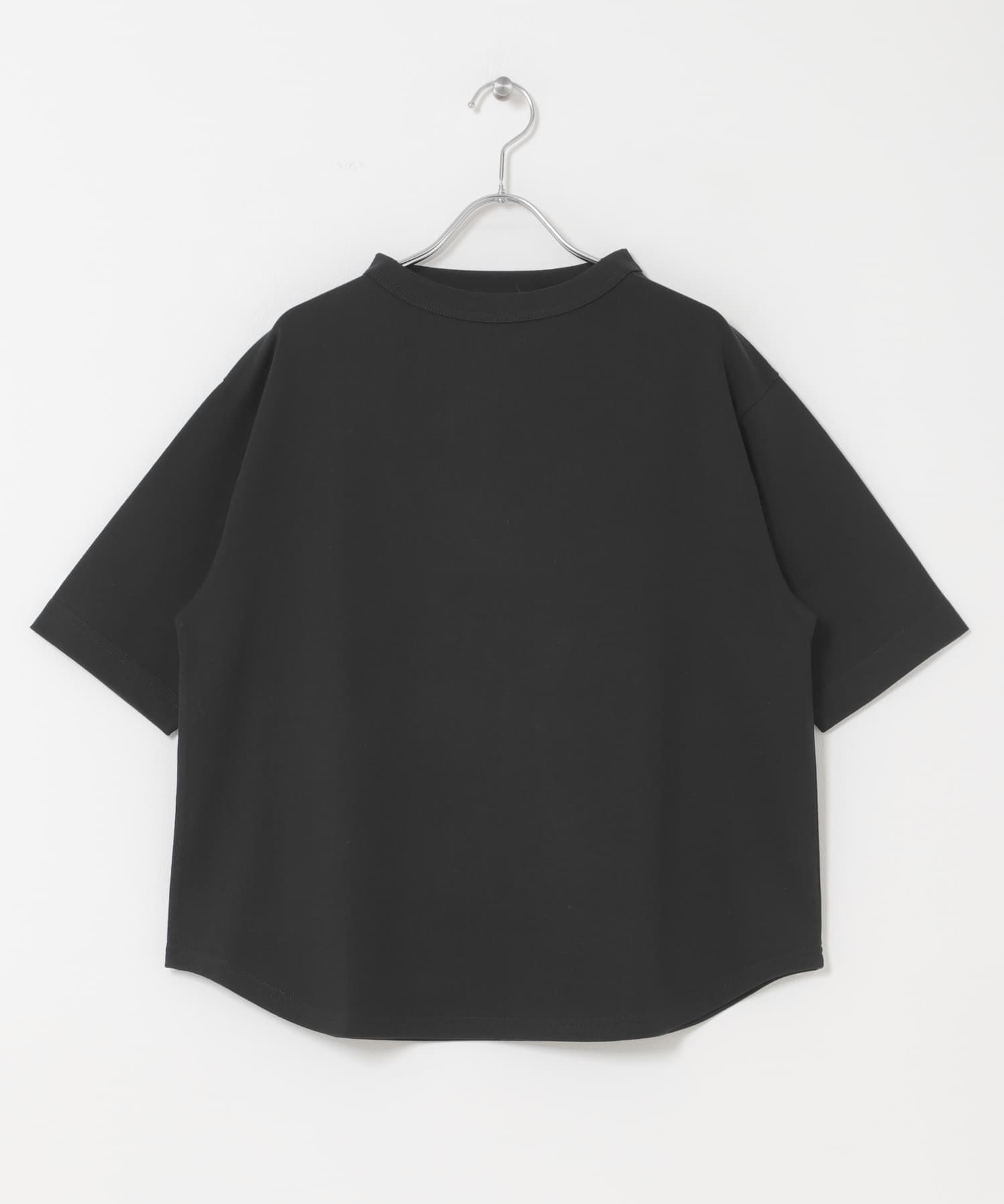FORK&SPOON　ボトルネックショートスリーブTシャツ BLACK 1