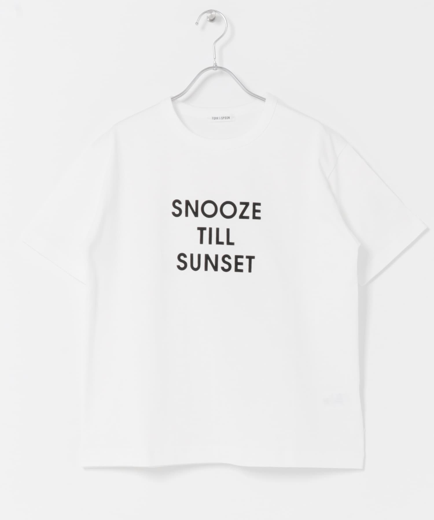 FORK&SPOON　フロッキーロゴショートスリーブTシャツ OFFxBLK 1