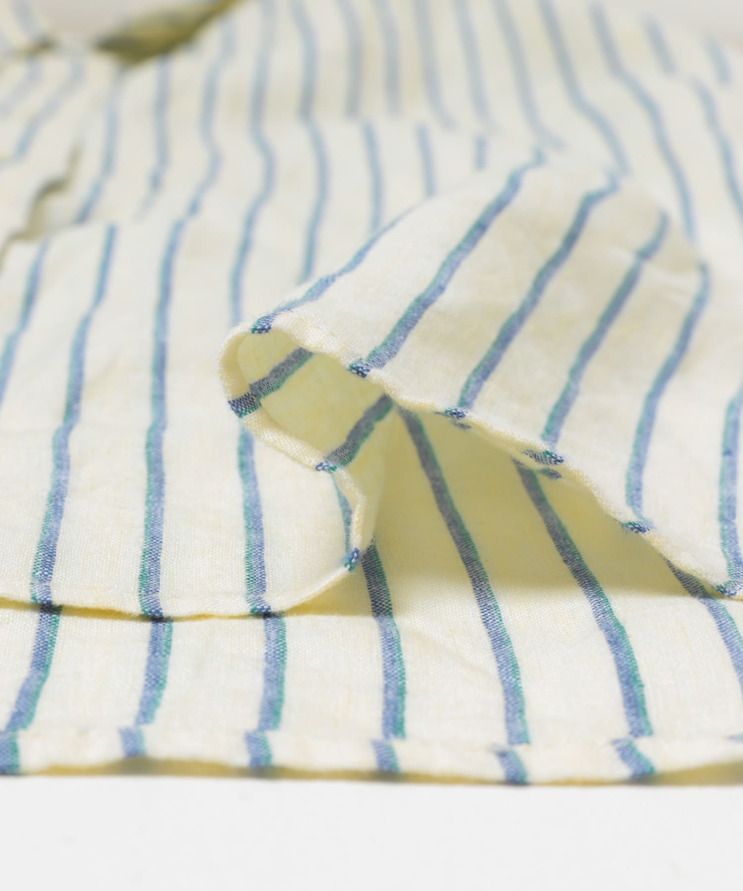 FORK&SPOON　フレンチリネンクロップドワイドシャツ YELLOW ST 1