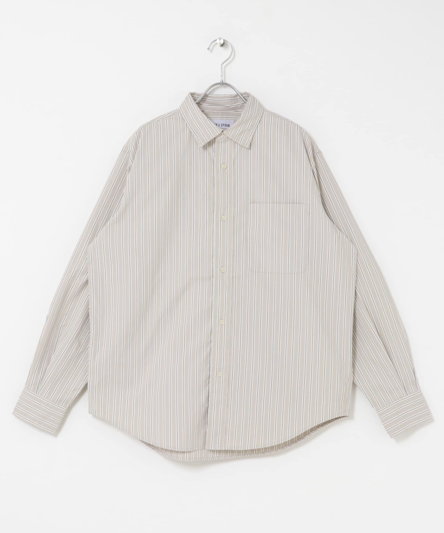 FORK&SPOON　CAVEオックスシャツ BEIGE 4