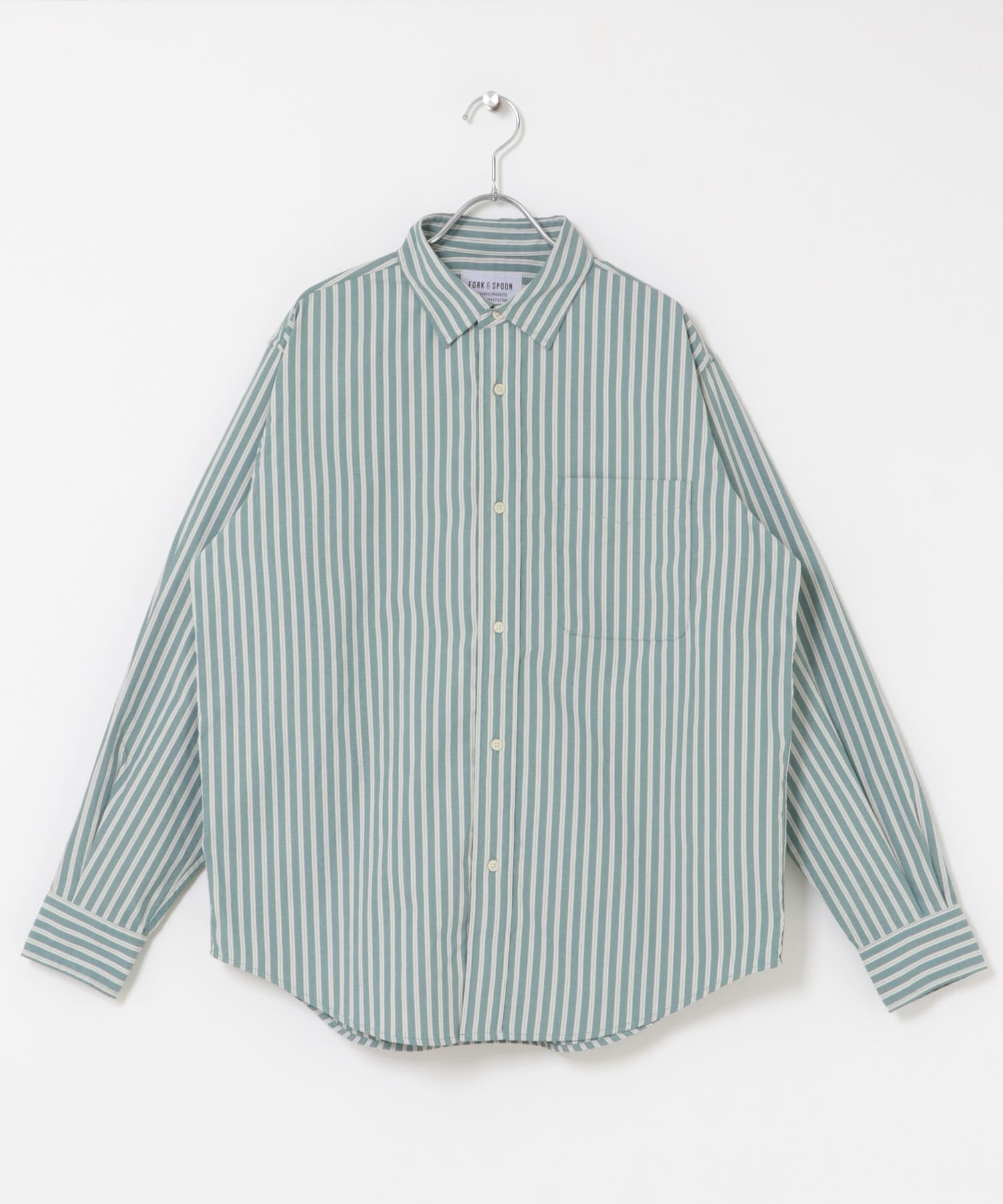 FORK&SPOON　CAVEオックスシャツ GREEN 4