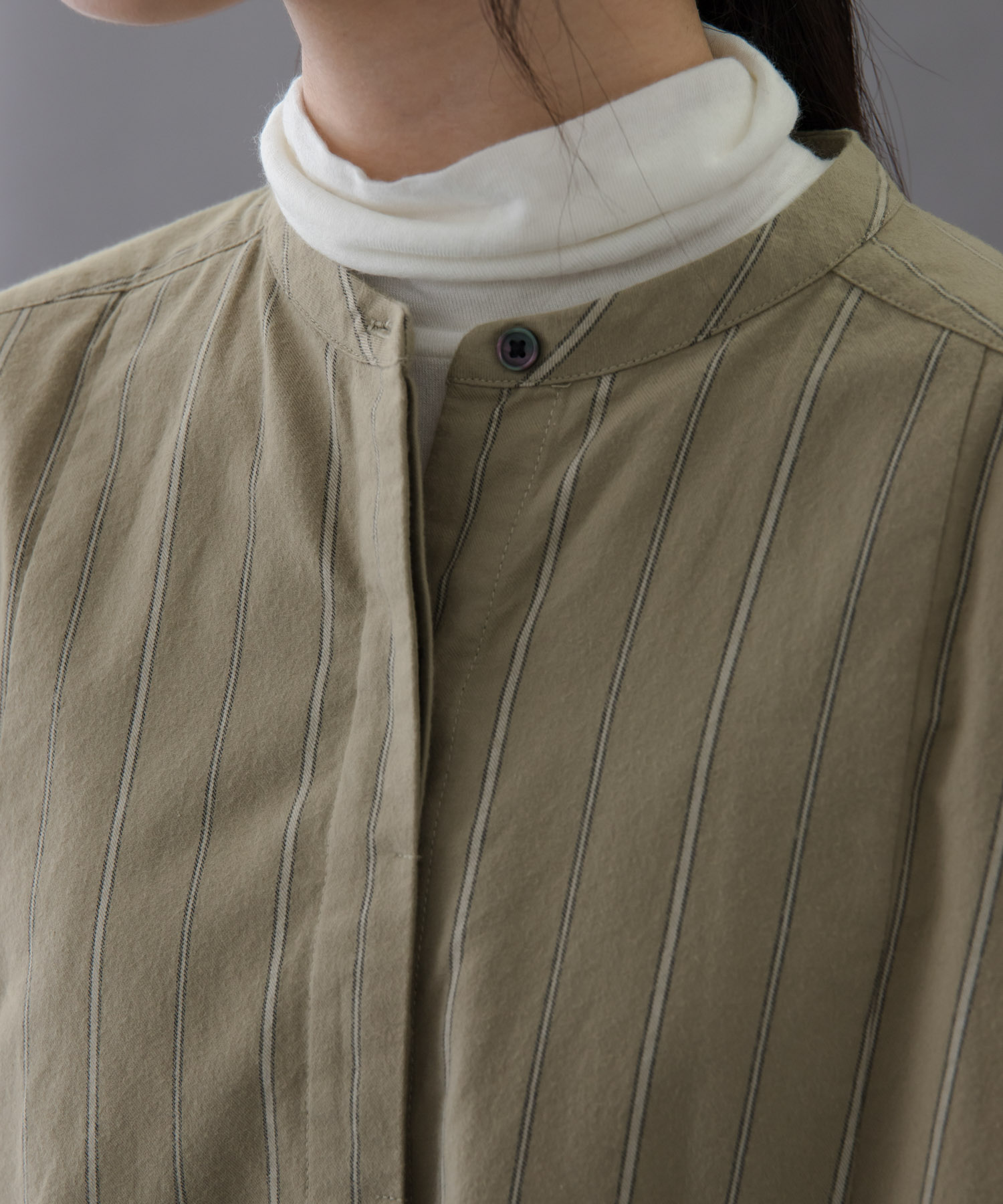 FORK&SPOON　ベア天竺タートルネックカットソー