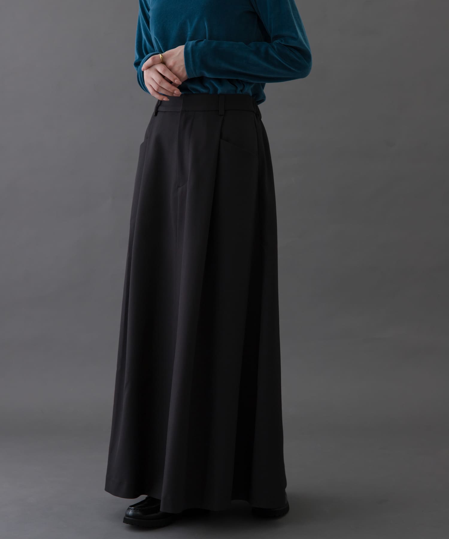 FORK&SPOON　バックゴムフレアスカート