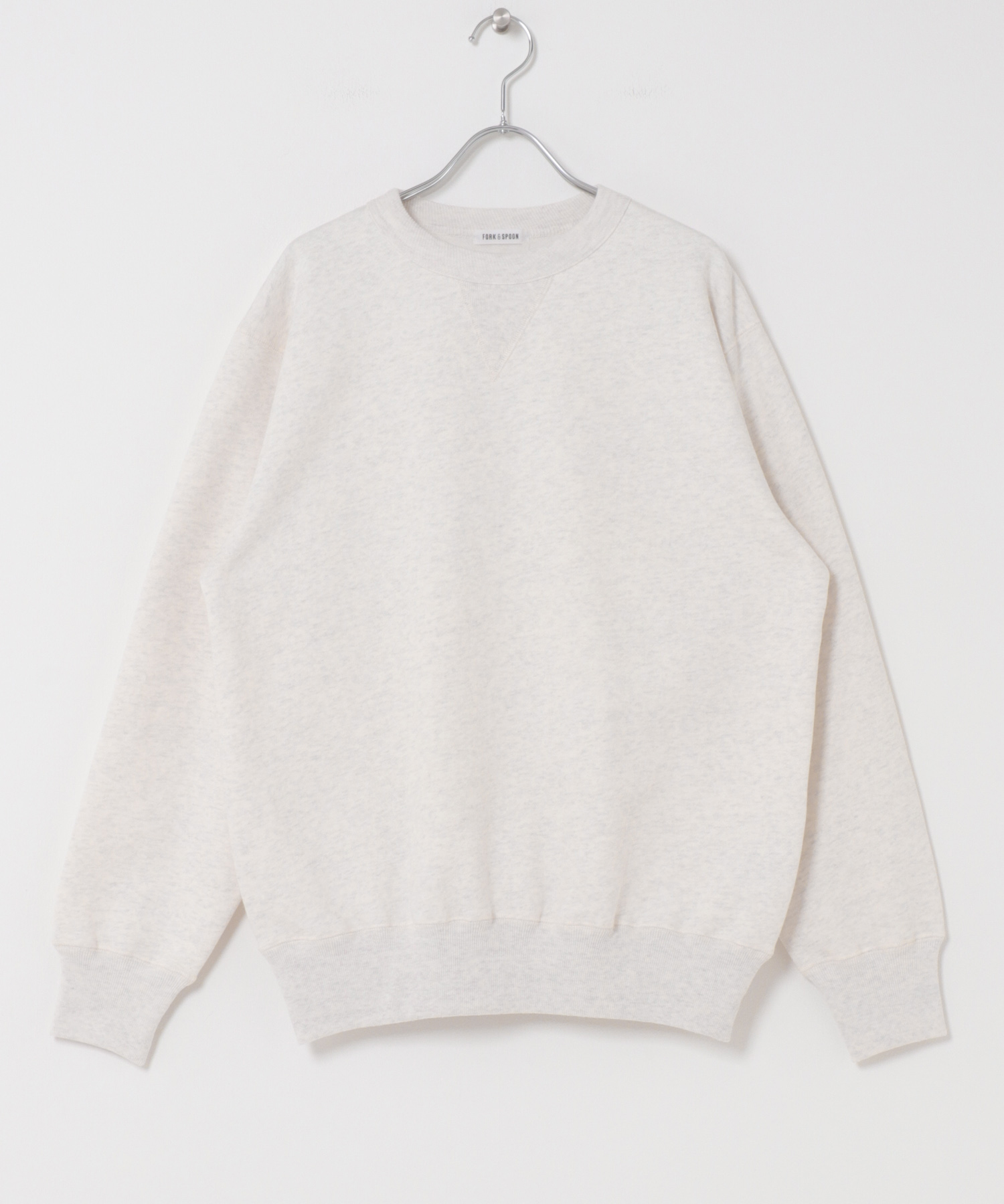 FORK&SPOON　リサイクルコットン裏毛クルーネックスウェット OATMEAL 4