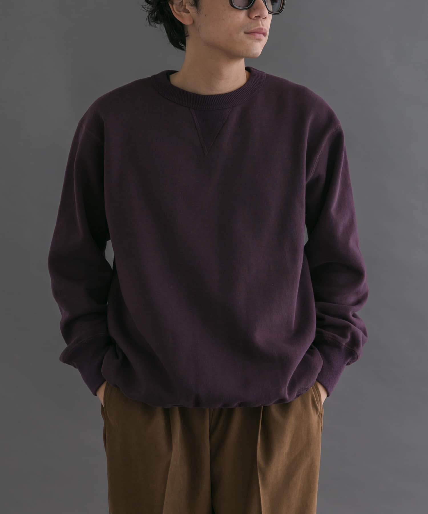 FORK&SPOON　リサイクルコットン裏毛クルーネックスウェット