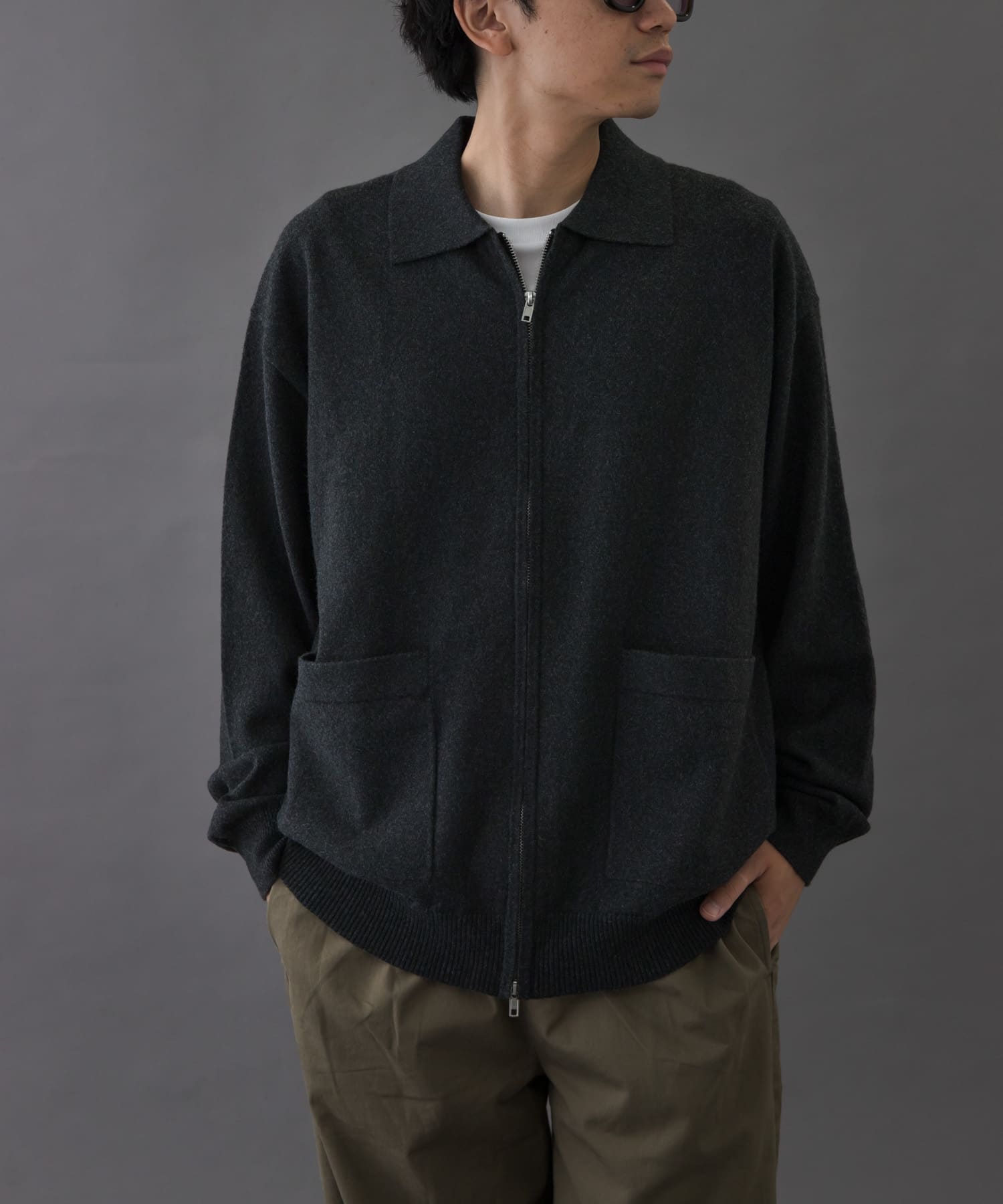 FORK&SPOON　PROVORONEジップカーディガン