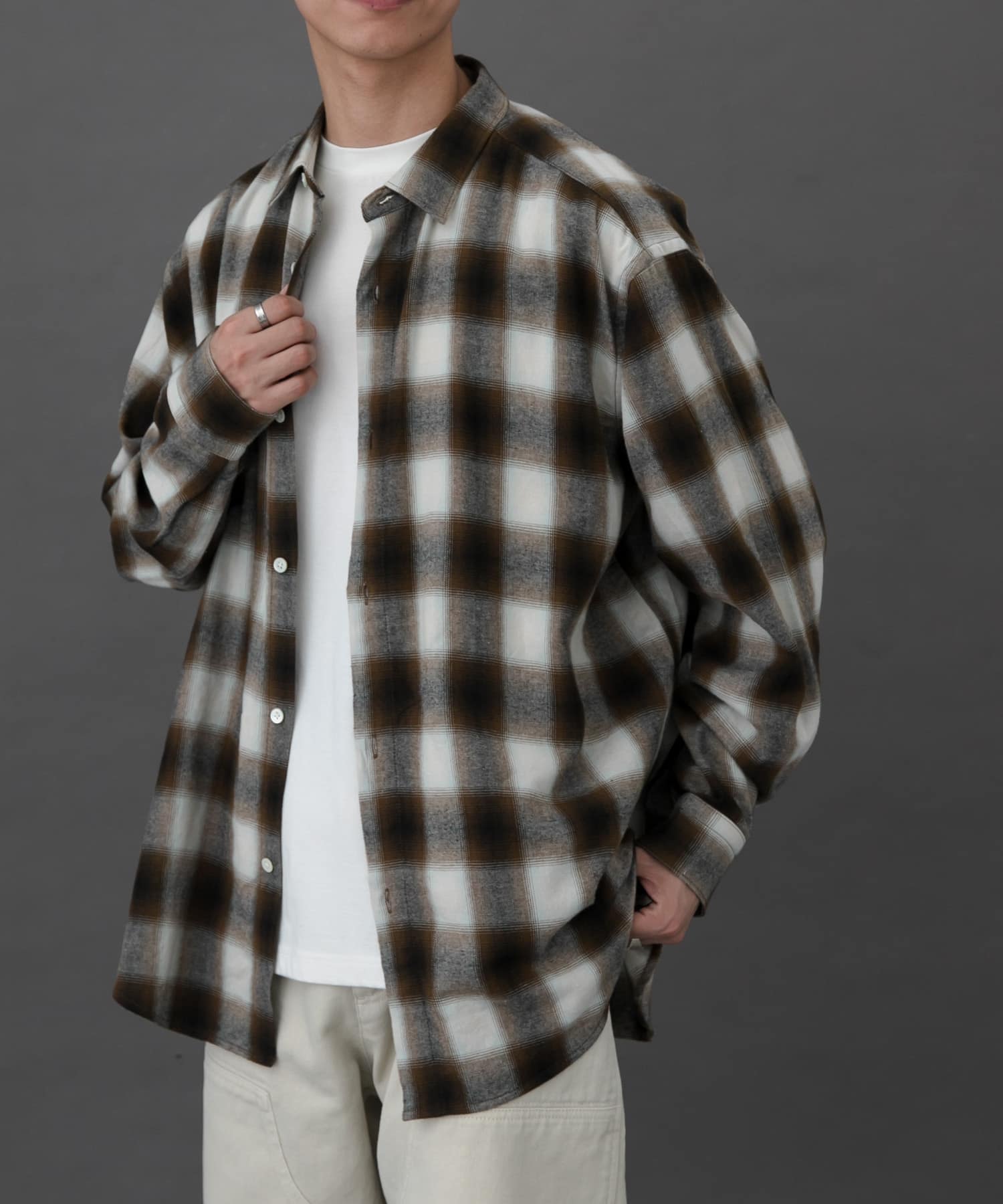 FORK&SPOON　ネルチェックシャツ