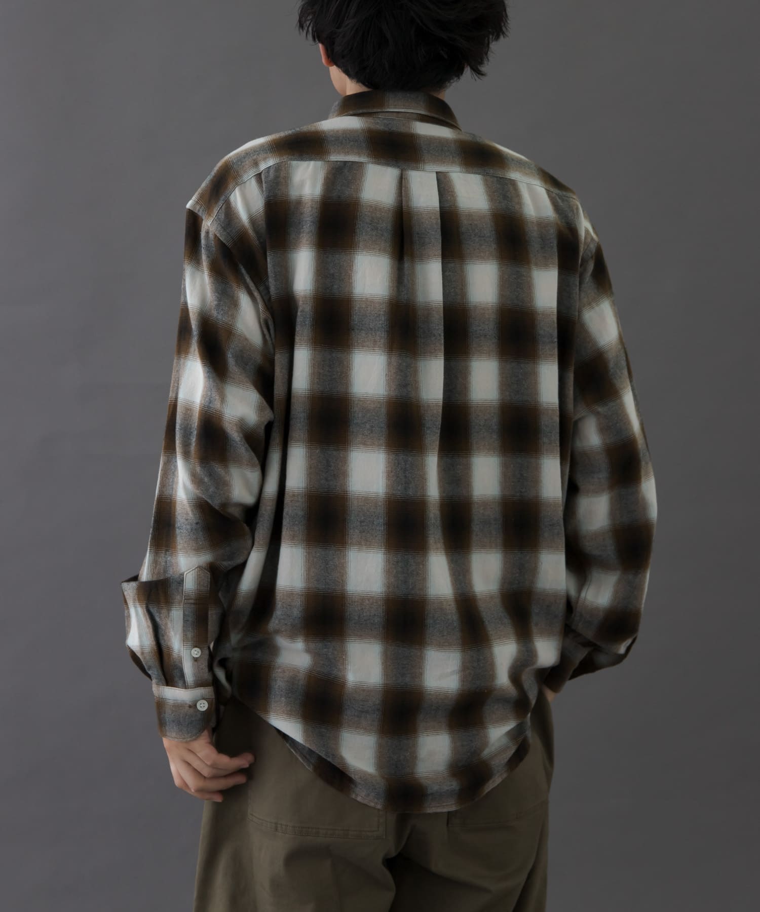 FORK&SPOON　ネルチェックシャツ BROWN 4