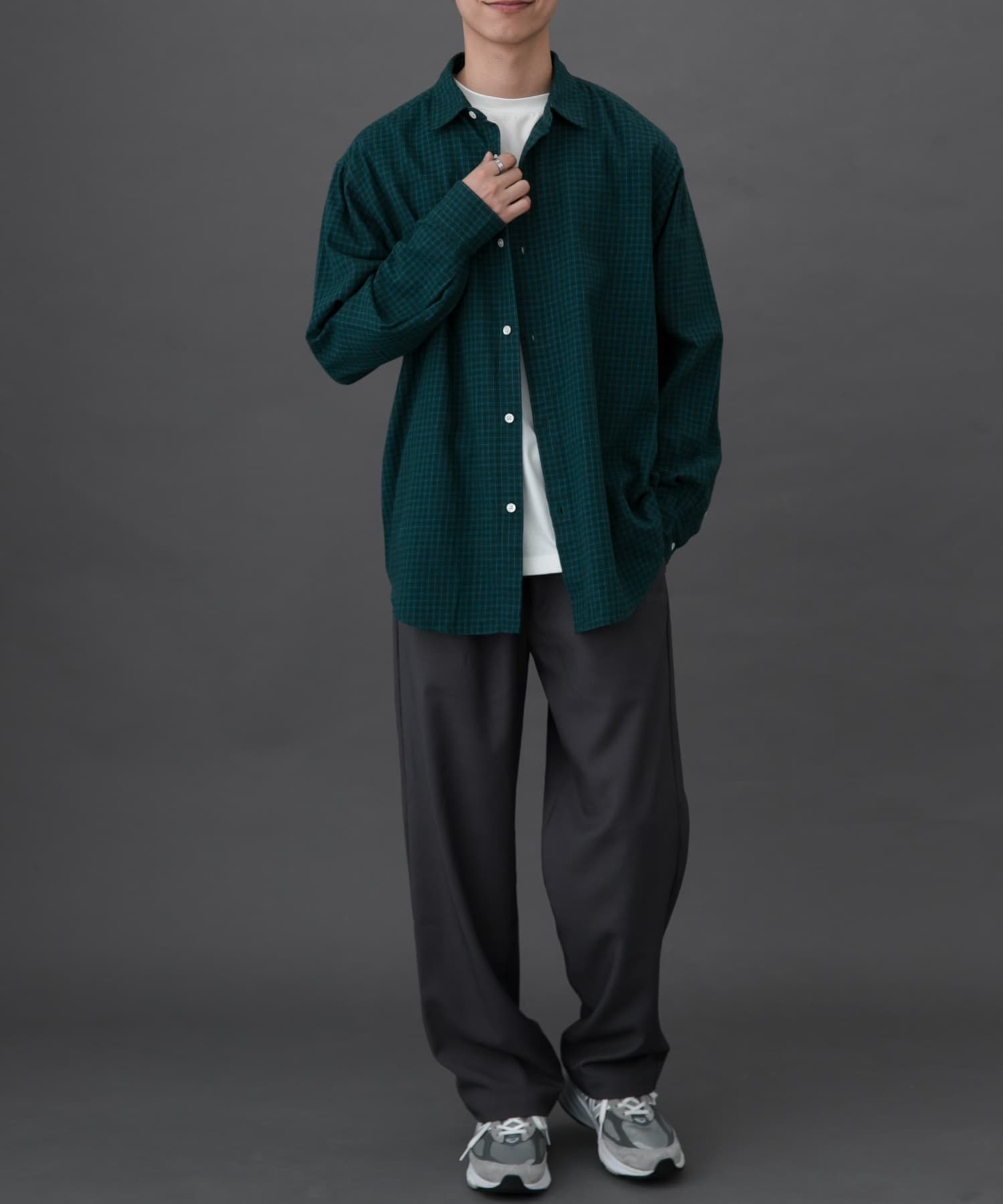 FORK&SPOON　ネルチェックシャツ GREEN 4