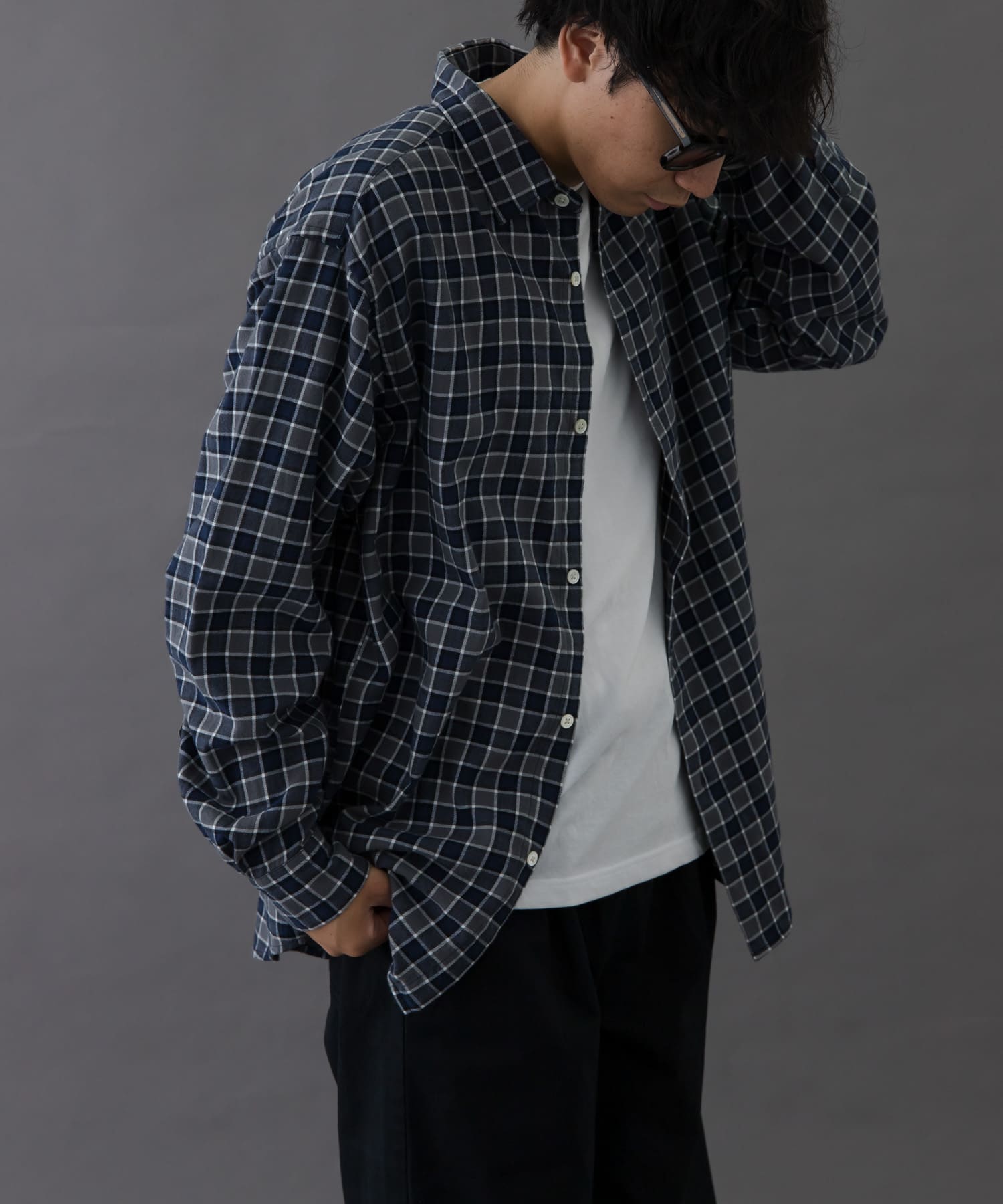 FORK&SPOON　ネルチェックシャツ NAVY 4