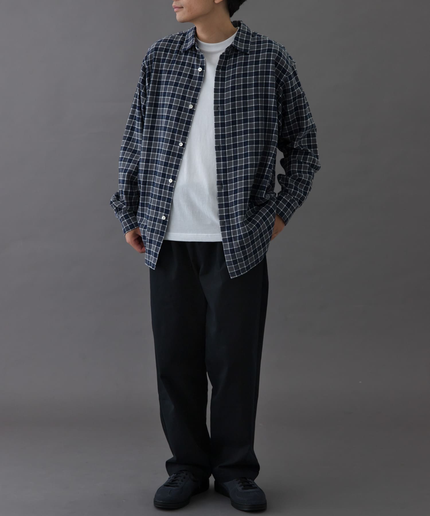 FORK&SPOON　ネルチェックシャツ NAVY 4