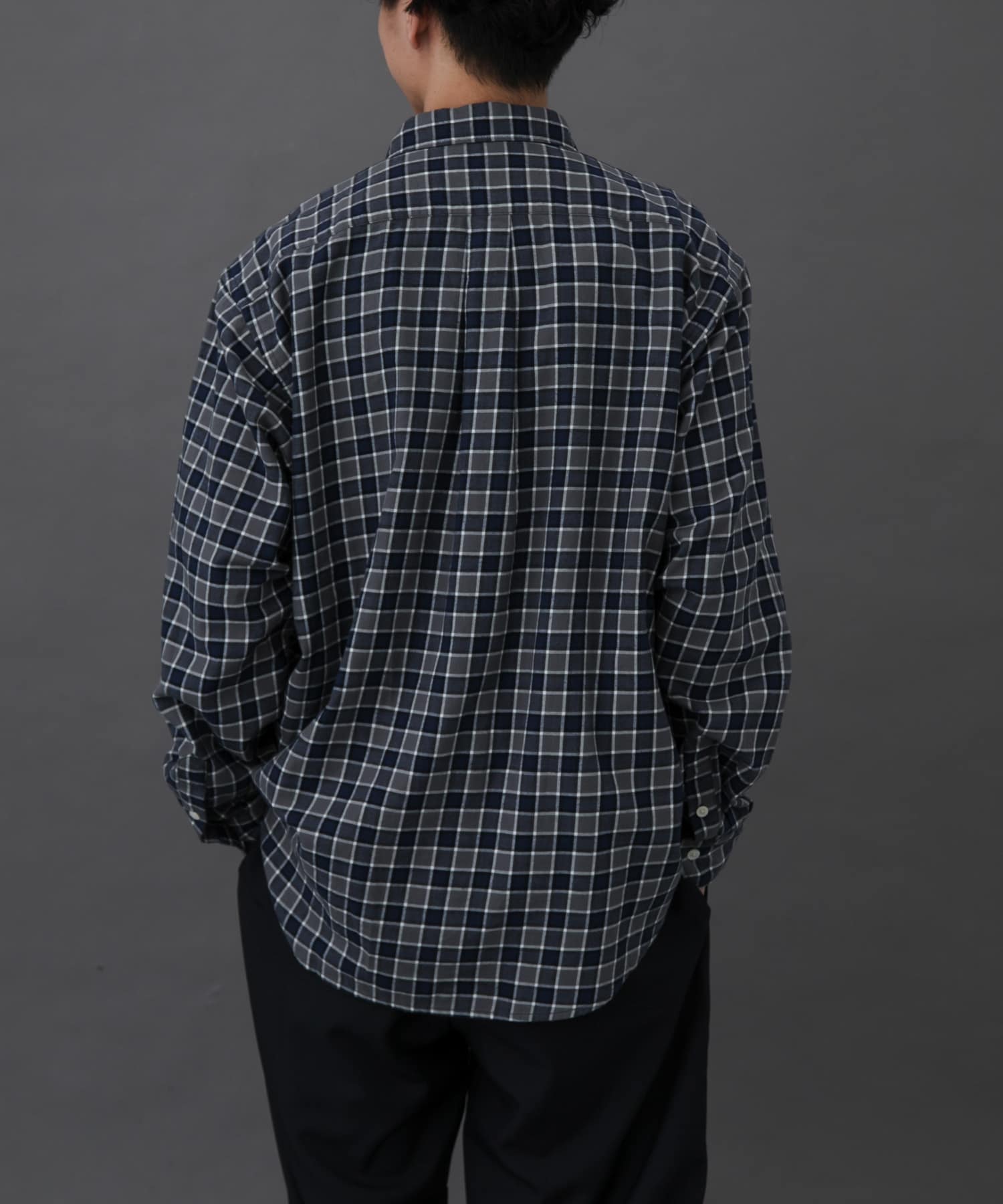 FORK&SPOON　ネルチェックシャツ NAVY 4