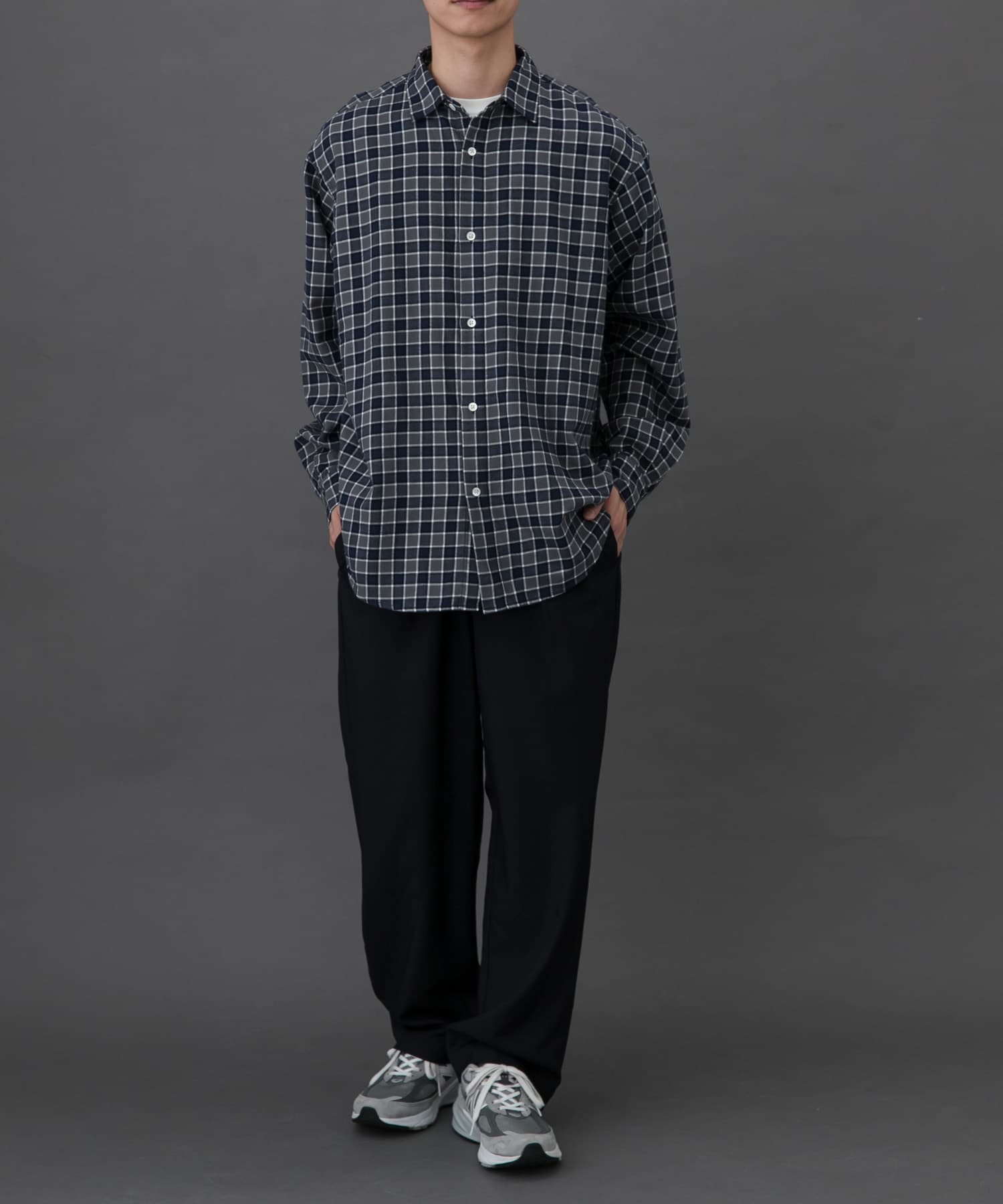 FORK&SPOON　ネルチェックシャツ NAVY 5