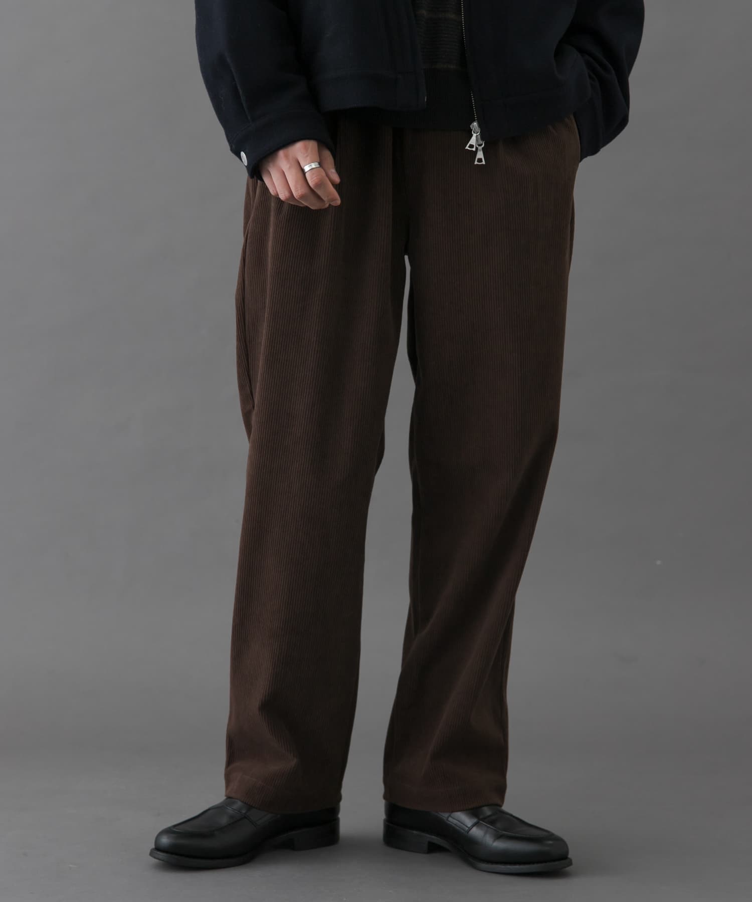 FORK&SPOON　TECコーデュロイパンツ BROWN 4