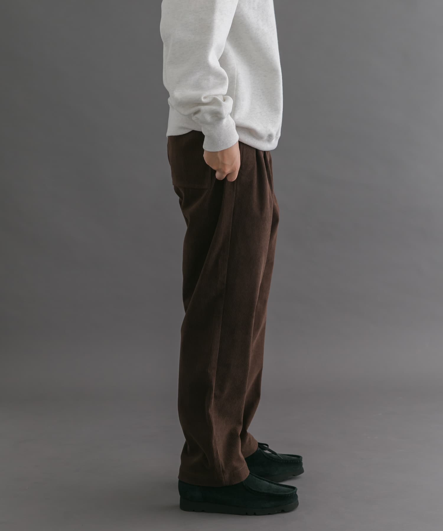 FORK&SPOON　TECコーデュロイパンツ BROWN 5