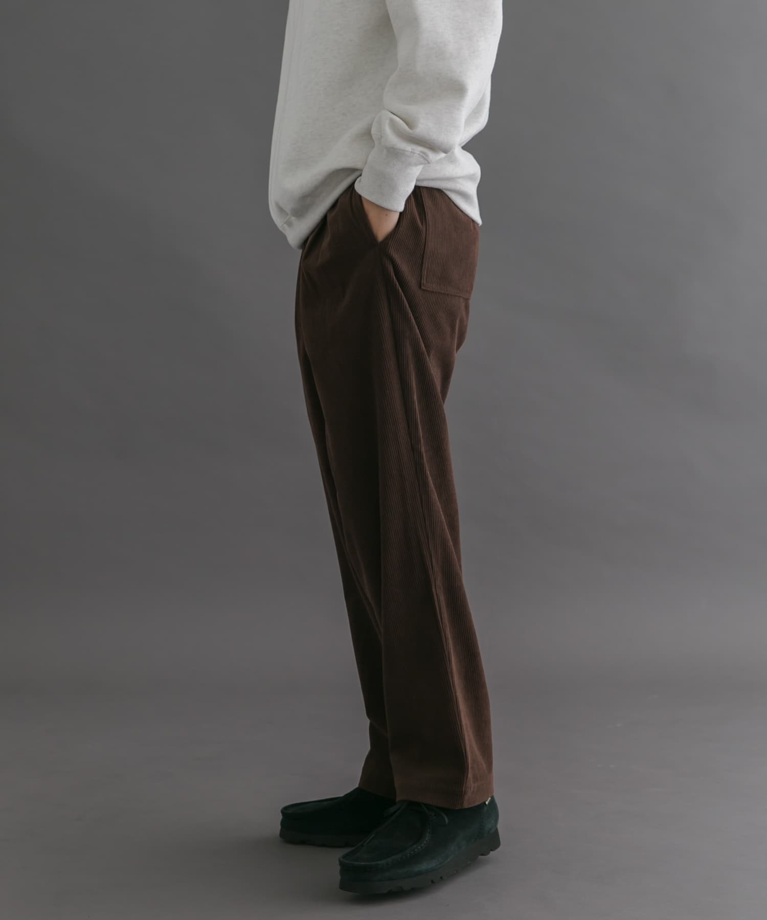 FORK&SPOON　TECコーデュロイパンツ BROWN 5